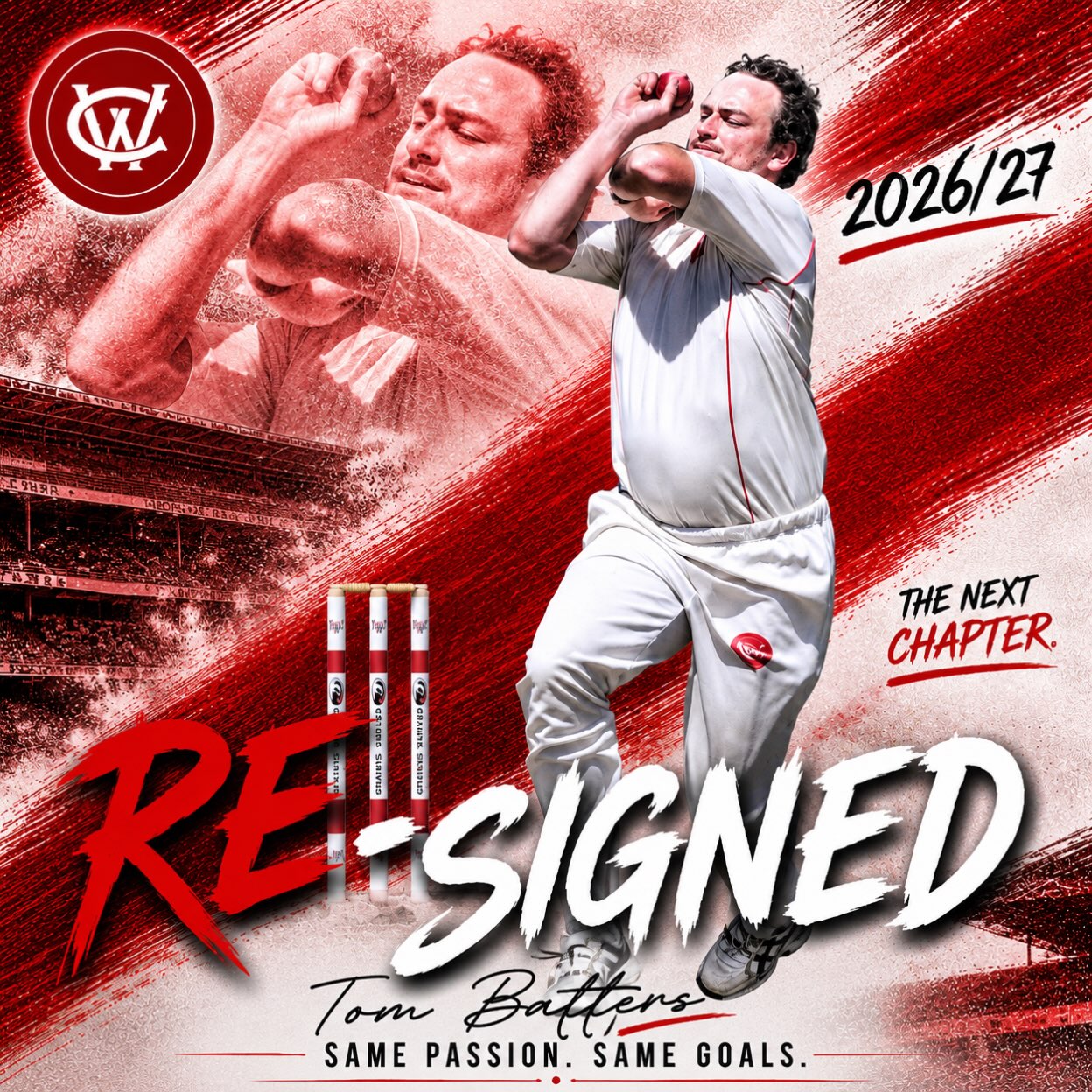 🔴⚪️🔒 RE-SIGNED | Tom Batters⚪️🔴
He’s back.
One of the club’s premier pace bowlers, Tom Batters has recommitted for the 2026/27 season and we’re thrilled to have him back in the red and white.
Tommy was a constant threat with the ball last season, finishing with 29 wickets, including a match-winning spell of 5/20. Whether it was striking with the new ball, breaking stubborn partnerships or delivering in the biggest moments, he consistently got the job done.
With his competitiveness, work ethic and ability to change a game in a matter of overs, Tommy will once again be a key part of our bowling attack as we look ahead to another exciting season.
The club is looking forward to having Tom, Greta, Alistair and Sebastian around the club in 2026/27.
Locked in for 2026/27.
❤️🤍 #RedCaps #ReSigned #TheNextChapter #WendoureeCricketClub