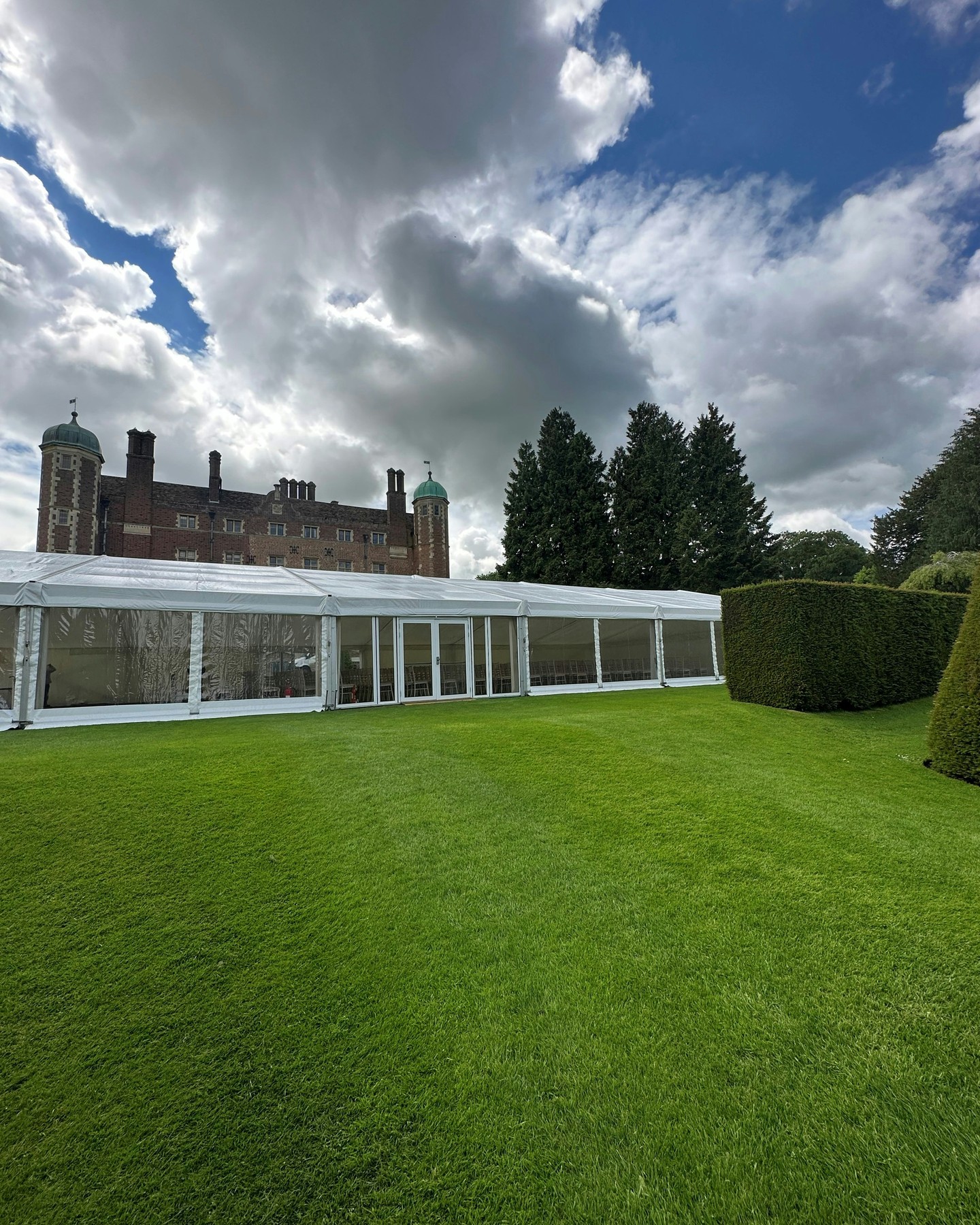Built for the Great British weather🌦️
Set in the most beautiful private grounds, our 5m bay frame marquee is the perfect home for a private corporate event. A glazed set of doors, full PVC window walls all the way round and the most stunning historic backdrop behind.
The beauty of our frame marquees? They're built for whatever the weather decides to throw at us. Open the doors and let the views in on a sunny day, or close them up and stay cosy if the heavens open.
It's the kind of space that delivers, rain or shine.
If you're planning a corporate event with a view, or simply need a marquee that can handle anything our climate decides to do, our team would love to help.
Looking for a marquee for your event? Find out more below:
https://www.highfieldeventgroup.com/hire-marquee-cambridgeshire/corporate-marquees