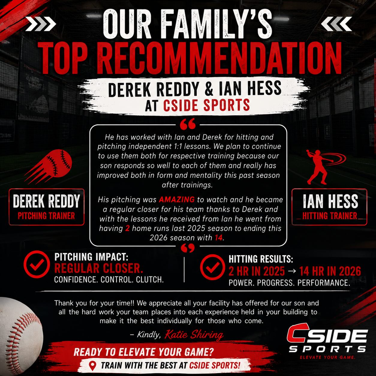 Thank you for the kind words! #cside #csidesports @ian_hess_ @derekreddy15