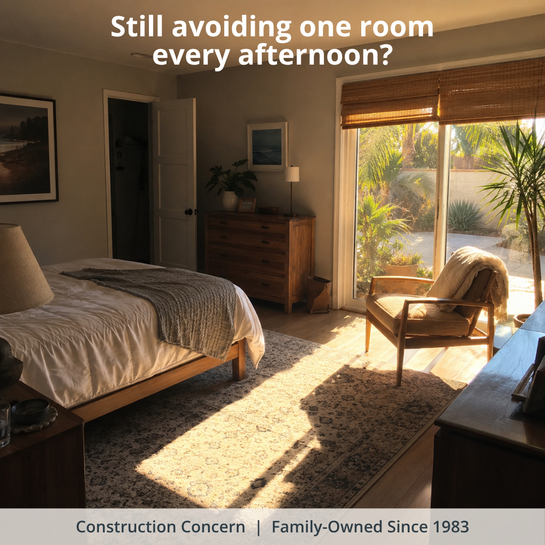 Still avoiding one room every afternoon?
Hot west-facing rooms often point to aging glass, bad seals, or airflow problems long before equipment fails. If the same space goes off first every day, treat that pattern like a clue, not a coincidence. Link in bio.
#ConstructionConcern #HomeComfort #LosAngelesHomes #WindowReplacement #SoCalSummer #HomeEfficiency