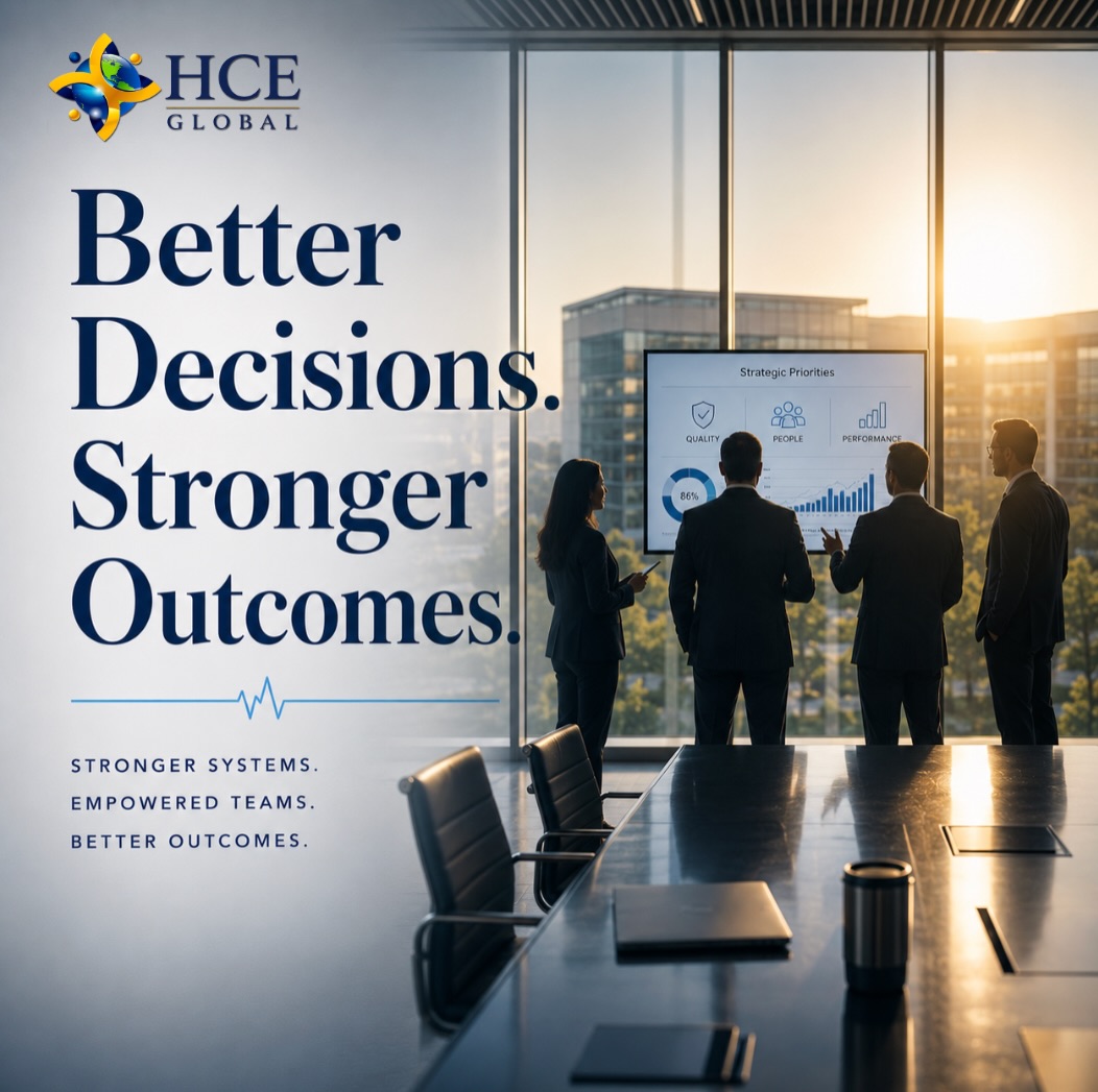 Better decisions drive stronger outcomes. Discover how HCE Global can help your organization build a stronger future.
#HealthcareLeadership #QualityImprovement #HealthcareOperations #PatientCare #HCEGlobal