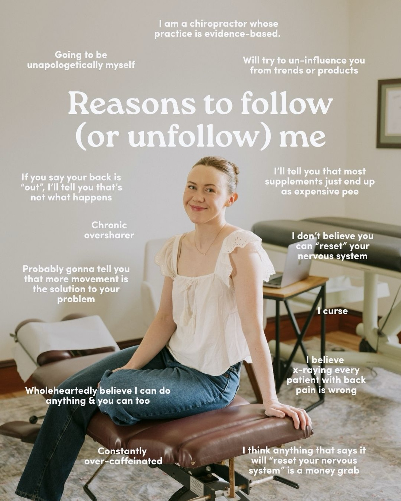 Alternatively, this could be called reasons to book (or not book) with me.
Can you tell I’m fed up with the wellness influencers and the nervous system bullsh*t??