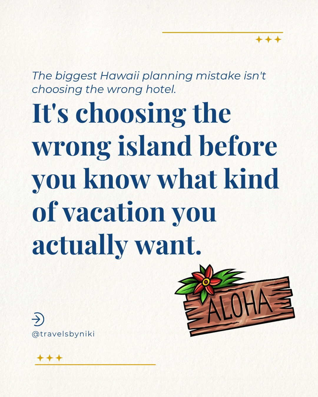 Everyone asks me which Hawaiian island is the best.
The answer usually disappoints them...
There isn't one.
Each island has its own personality, and that's exactly what makes Hawaii so special. The right choice depends on what you're hoping to experience once you get there.
That's why I almost never start planning by asking, "Which island do you want to visit?"
I'd rather learn how you picture your vacation first. Once we have that conversation, the options usually become much clearer.
Swipe through to see which island might be the best fit for your travel style.
If Hawaii has been on your bucket list, don't feel like you have to figure it all out on your own.
The right island—and even whether you should stay on one island or hop between them—depends on the vacation you're hoping to have.
We'd be happy to help you narrow it down while you still have plenty of great options. 😉
.
#Hawaii #Hawaiitravel #Hawaiivacation #TriptoHawaii #HawaiiIsland