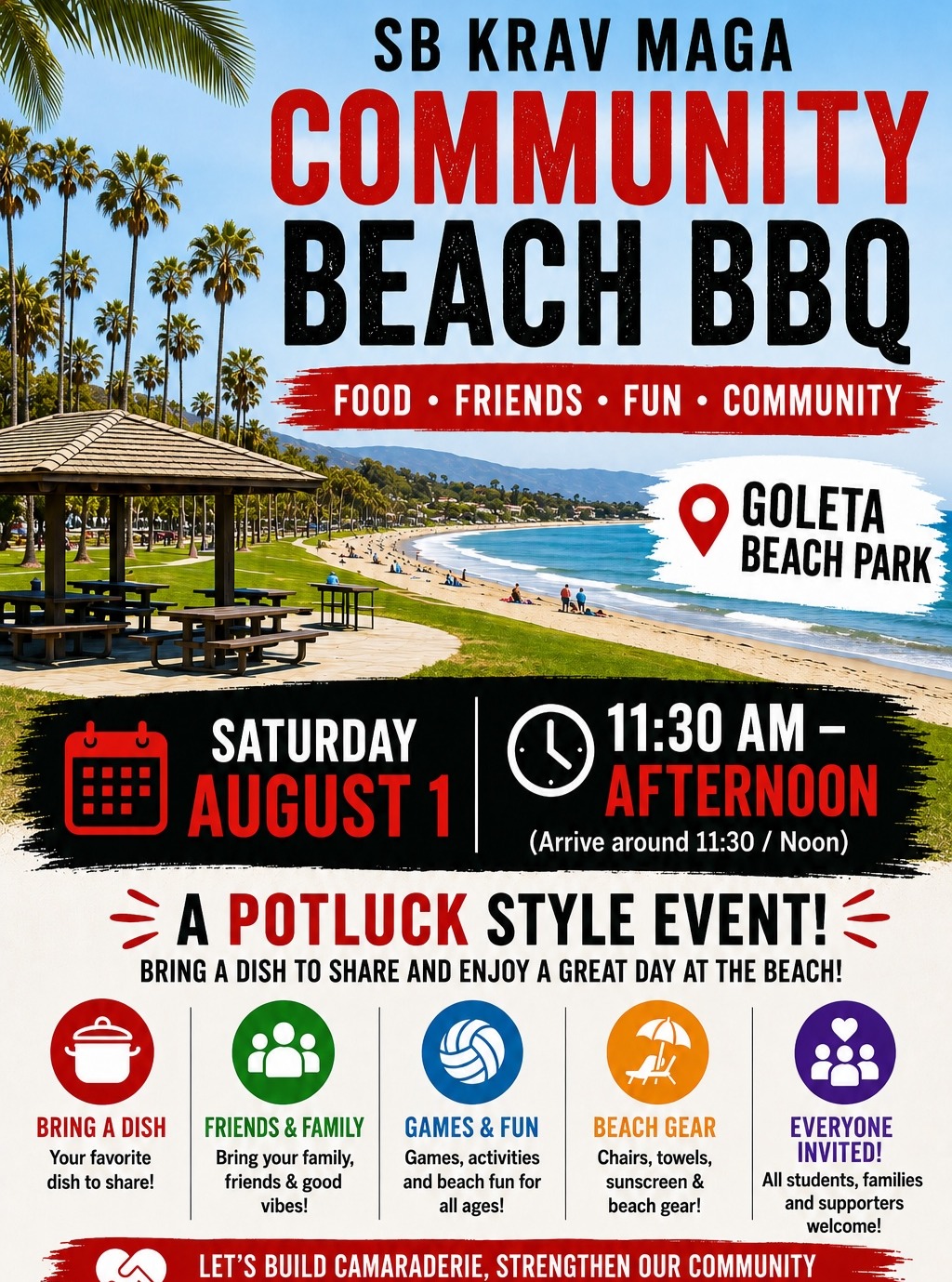 SBKM Beach Barbecue is Sat., Aug 1 at 11:30 AM!
EVERYONE is welcome to this family-friendly event – no membership necessary! Stop by, unwind, and enjoy some camaraderie on the beach.
Bring a hot dish, tasty snack, or cold drinks to share; it's potluck style!
Questions? Just shoot us a message!