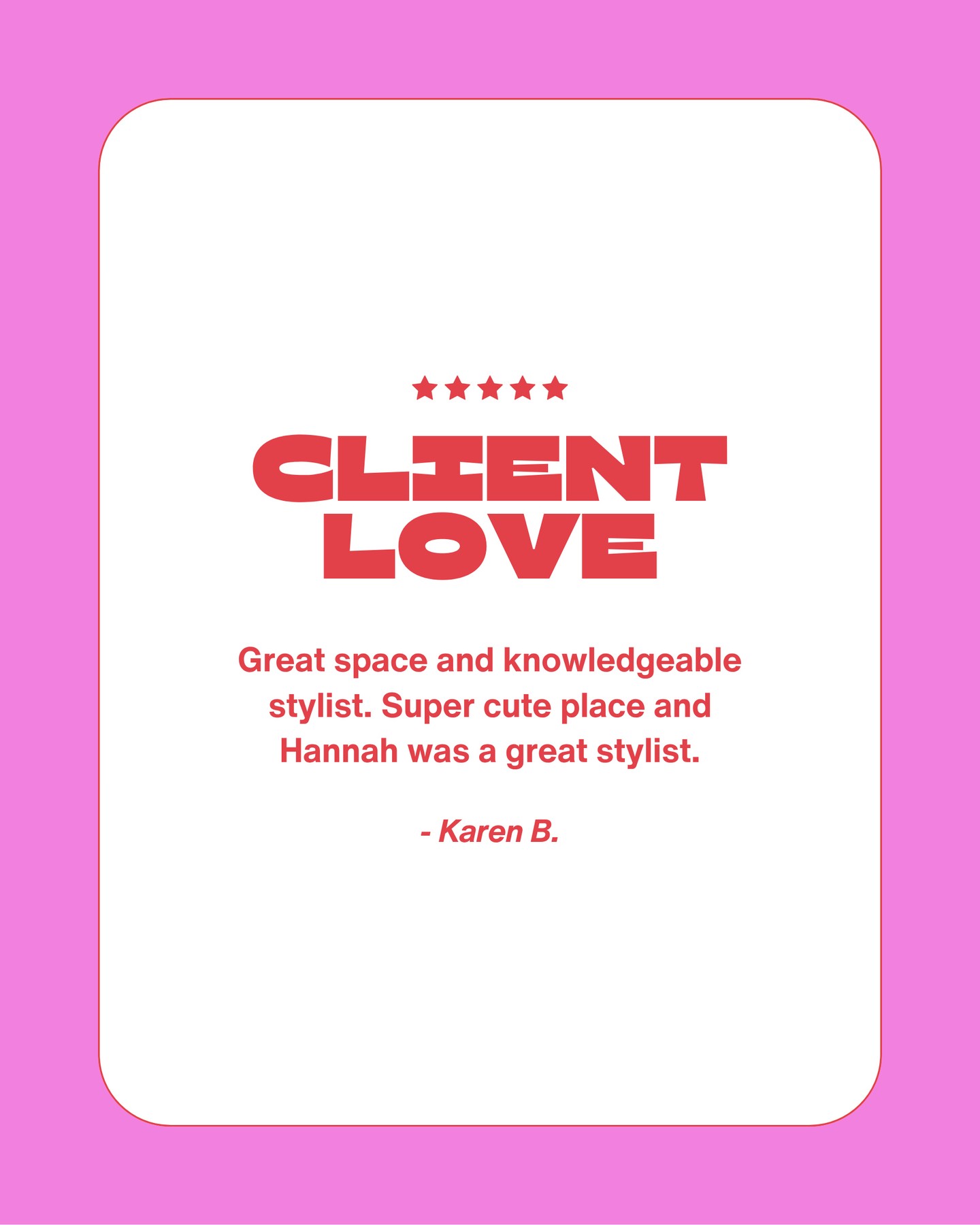 Client love hits different. 💓
Karen said it best: great space, knowledgeable stylist, cute place, and Hannah bringing the magic behind the chair. That’s the Muse vibe, babe.
Come for the hair. Stay for the people. Leave feelin’ like your best damn self.
Ready for your turn? Book with Hannah and let’s make your hair day a good one. ✂️
#musesalon #musesalon805 #beyourownmuse #styledbythevillage #norulesjustbeauty #hairwithheart #centralcoasthair #arroyo grandehair #arroyo grandesalon #confidencelooksgoodonyou
