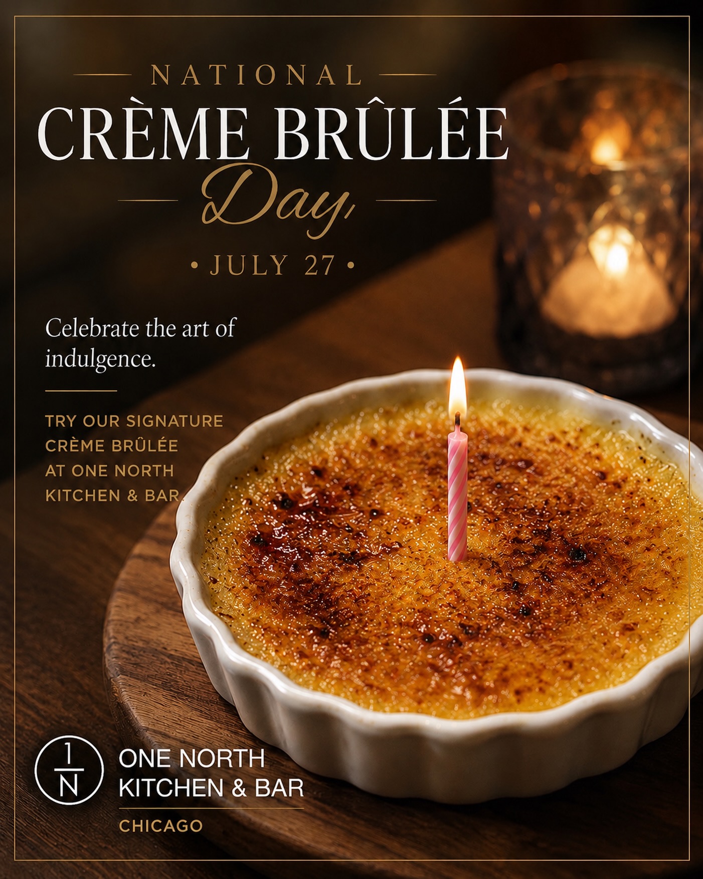 Happy National Crème Brûlée Day! ✨
Celebrate with our signature crème brûlée—featuring a perfectly caramelized crust and a rich, silky custard beneath. A timeless classic, made to savor.
