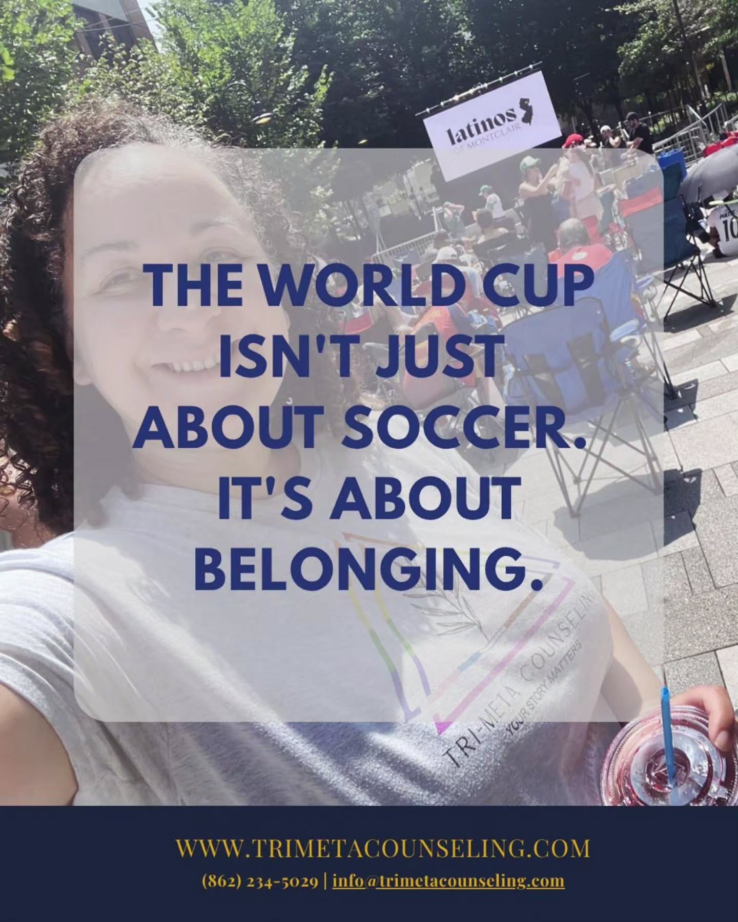 A special thank you to everyone that supported & attended the La Final De La Copa Watch Party this past Sunday! 🫶🏽✨️
Tri-Meta enjoyed the vibrant energy, community, and togetherness ⚽️
No matter which team you cheered for this World Cup, your mental health always has a place on our team 🧠
#worldcup #montclair #mentalhealth