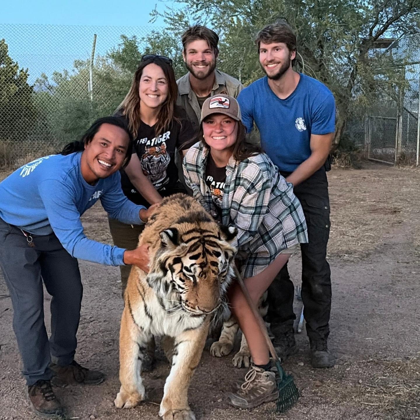 Our carnivore department (not all pictured here) takes care of 34 lions and tigers and bears (and more)!! There are 8 hard working keepers in this department. Brittney, Alex, Vinh, Kara, Lucas, Hattie, Allexa and Debbie all have the task of caring for the Apex predators of the park! We are so thankful to have them all on the team, keeping the carnivores safe and happy every day!
Happy National Zookeeper Appreciation Week Core!