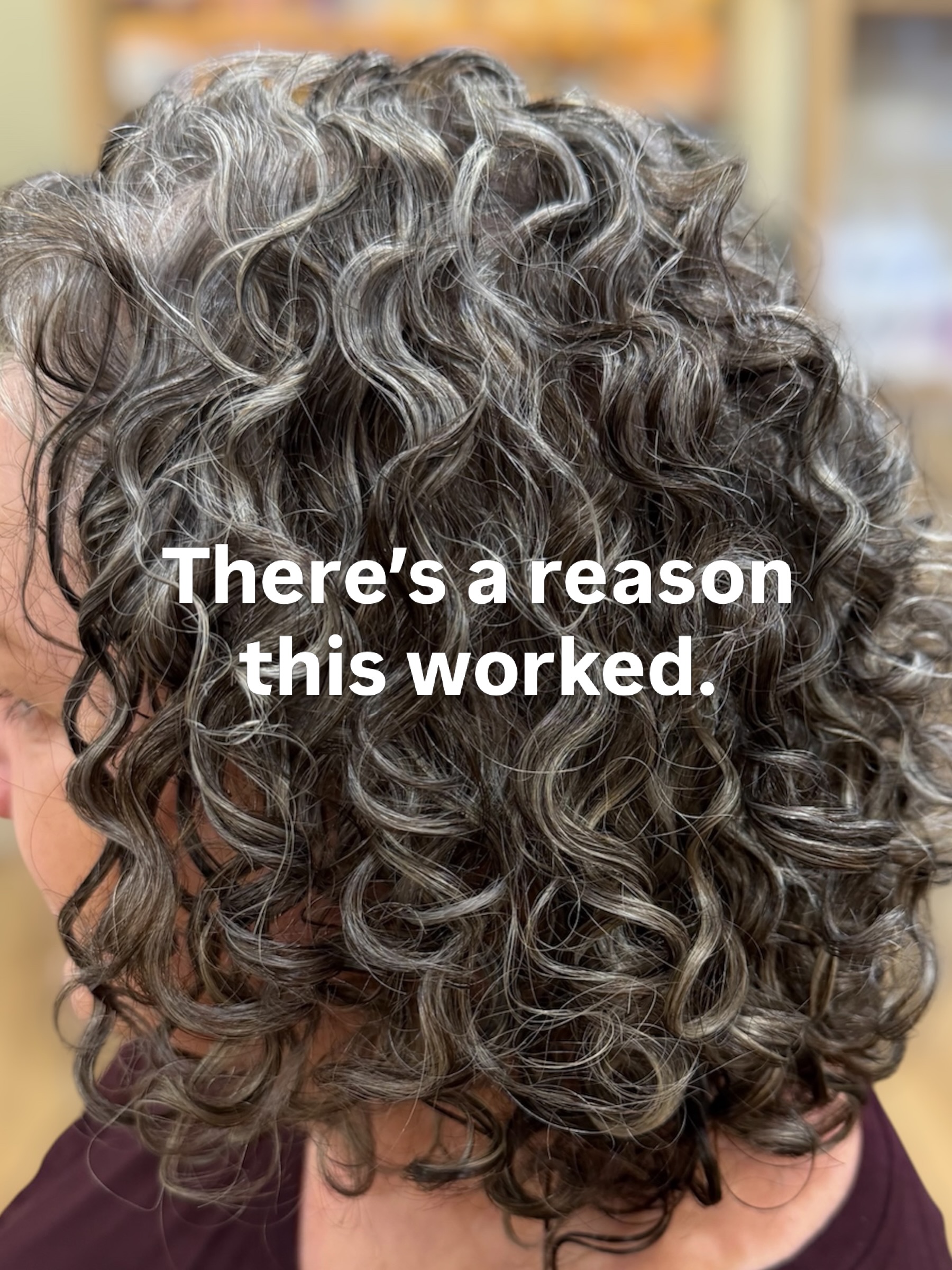 Most people will look at these photos and see the colour.
I see the consultation.
This journey didn’t begin with colour.
It began with understanding where she is today, where she wants to be, and designing a transition that would honour both her natural curls and her natural colour.
This is the result after just one colour session.
What’s equally exciting is what ‘hasn’t’ happened yet...
She hasn’t experienced my Form & Fall™ haircut.
The shape you’re seeing is entirely her existing haircut. At her next appointment we’ll complete her Grey Hair Transition and introduce a Form & Fall™ Cut, designed specifically for the way her curls naturally move.
I have a feeling the next before and after will be just as exciting to share.
And perhaps the thing I’m most proud of...
The health of her curls.
Healthy hair will always be my first priority. Beautiful colour should never come at the expense of the hair itself. Preserving the integrity of the hair throughout the transition is just as important to me as the final result.
Consultation first.
Purpose before process.
Detail makes the difference.