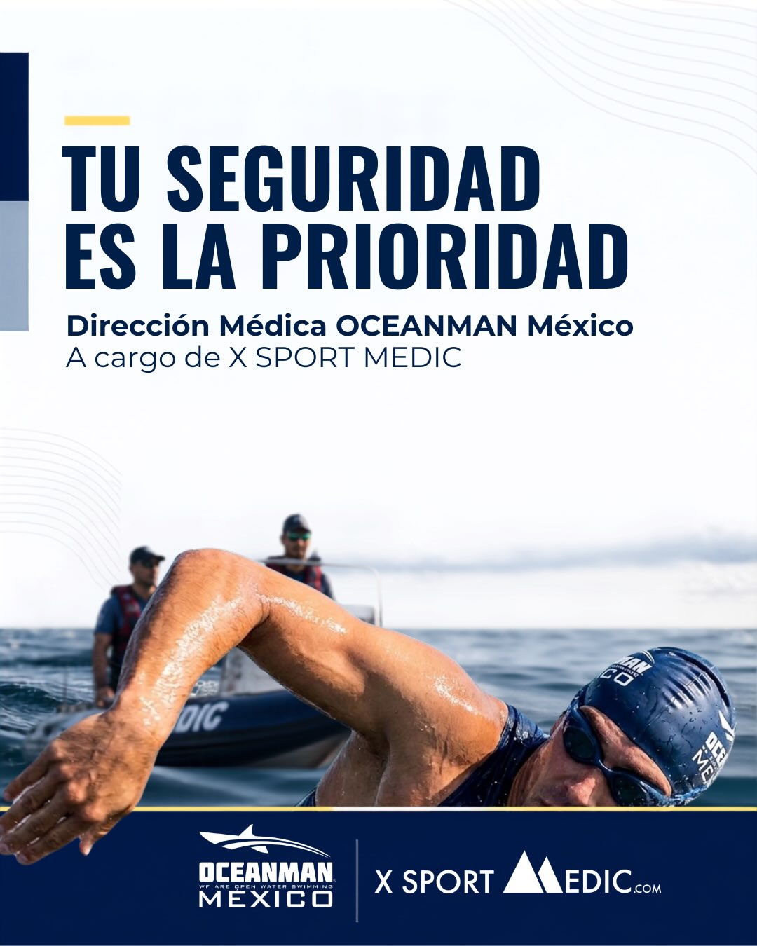 Estamos muy felices de compartir una gran noticia: X SPORT MEDIC será la Dirección Médica Oficial de @oceanman_mexico 🌊
Ser parte de uno de los circuitos de natación en aguas abiertas más importantes del mundo representa un gran honor y, al mismo tiempo, una enorme responsabilidad.
Nuestro equipo estará a cargo de planificar, coordinar y supervisar toda la operación médica del evento, trabajando para que cada atleta pueda vivir una experiencia segura antes, durante y después de la competencia.
🩺 ¿Tienes alguna condición médica, lesión, alergia o antecedente de salud que debamos conocer?
Te invitamos a informarlo previamente escribiéndonos a info@xsportmedic.com. Compartir esta información nos permite estar mejor preparados para brindarte una atención más rápida y adecuada en caso de que la necesites.
Además, nuestro Director Médico estará presente durante la Entrega de Kits, donde podrás acercarte para resolver cualquier consulta relacionada con tu salud o con la cobertura médica del evento.
En OCEANMAN México, tu seguridad es una prioridad, y en X SPORT MEDIC estamos listos para acompañarte en cada brazada hacia la meta.
¡Nos vemos muy pronto en el agua! 🌊💙
www.xsportmedic.com
#OCEANMANMexico #OCEANMAN #XSportMedic #DirecciónMédica #EventoSeguro