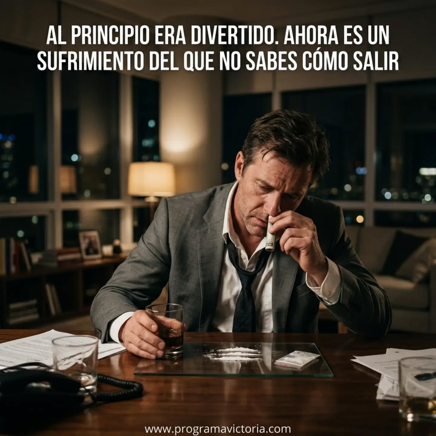YA NO TIENE NINGUNA GRACIA
Detrás de una carrera de éxito, un puesto de responsabilidad o un ritmo de trabajo exigente, a veces se esconde una realidad en silencio.
Lo que empezó como una forma de rendir más, de gestionar el estrés o de desconectar tras jornadas agotadoras, se ha convertido gradualmente en una dependencia que amenaza todo lo que has construido: tu salud, tu prestigio y tu entorno familiar.
En el entorno ejecutivo, dar el paso hacia la recuperación genera dudas, principalmente por el miedo a la exposición pública o al impacto profesional.
Queremos que sepas que la confidencialidad y la privacidad absoluta son el pilar fundamental de nuestro trabajo.
En Programa Victoria ofrecemos un abordaje terapéutico personalizado para profesionales de alto rendimiento, garantizando un entorno de total discreción donde recuperar el control de tu vida de forma segura.
Si te das cuenta de que la situación te empieza a superar, pídeme ayuda. No tienes por qué hacerlo solo ni tampoco es necesario exponer tu vida pública y poner en riesgo tu reputación.
📩 Escríbenos un mensaje directo (DM) totalmente confidencial para recibir orientación personalizada o entra en www.programavictoria.com
#ProgramaVictoria #Adicciones #SaludMentalEjecutiva #AltoRendimiento #TratamientoDeAdicciones