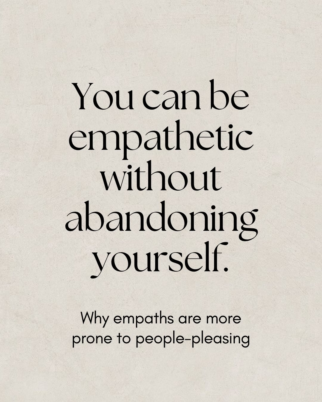 Empathy and people-pleasing can look similar on the surface.
Both care deeply about others.
Both value connection.
Both want to reduce suffering.
But there’s one key difference:
Empathy understands.
People-pleasing takes responsibility.
👉🏼 Empathy allows someone to have their own experience.
👉🏼 People-pleasing feels compelled to fix it, soften it, or carry it.
✏️ Swipe for a few journal prompts to help you notice where this may be showing up in your life.
❤️ Comment EMPATH if you need support moving from self-abandoning to self-honouring
#Empath #Empathy #PeoplePleasing #PeoplePleaser #PeoplePleaserProblems