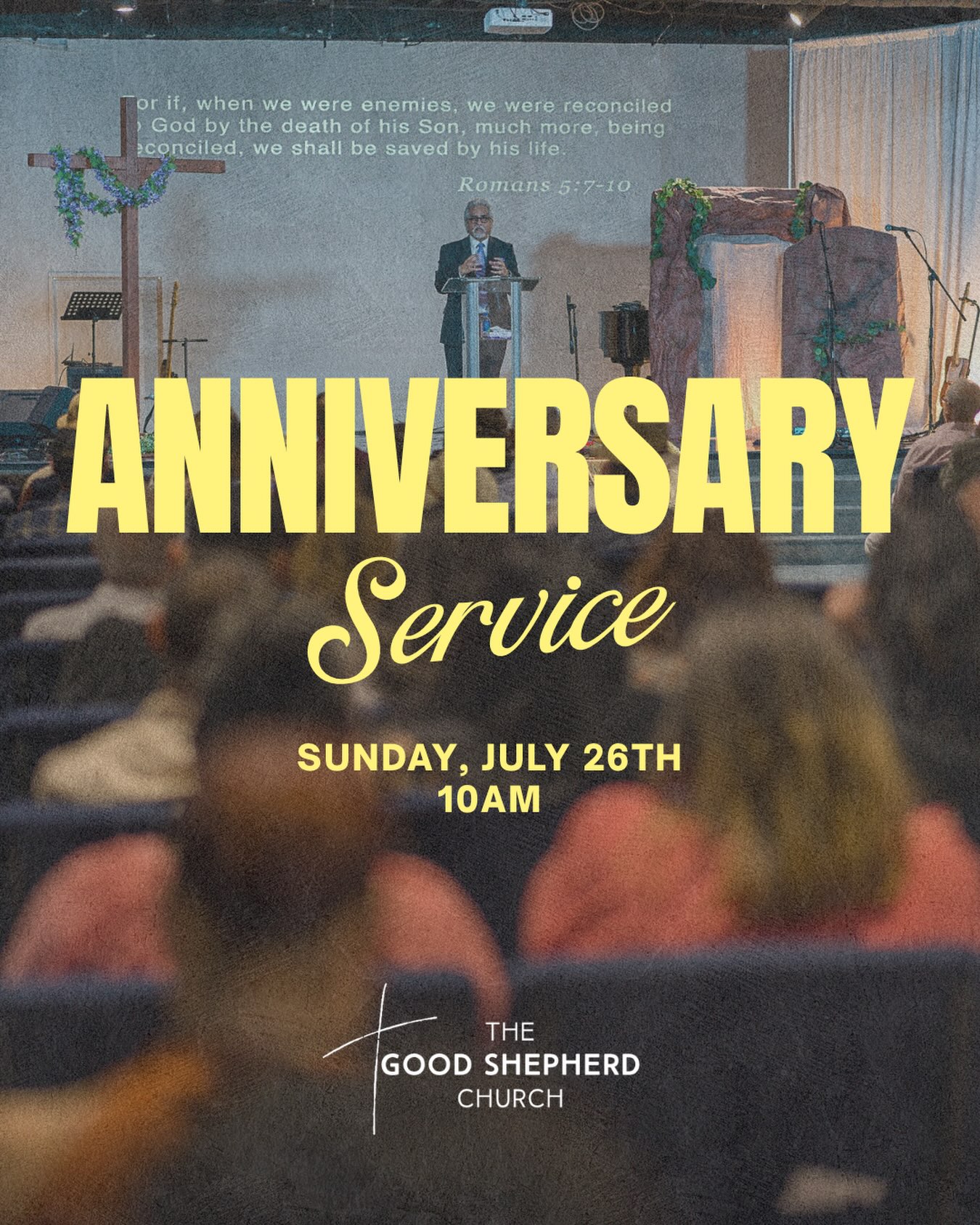 🎉 54 Years of God’s Faithfulness! 🎉
Join us as we celebrate 54 years of ministry and all that God has done through The Good Shepherd Church!
For over five decades, we’ve witnessed lives transformed, families strengthened, prayers answered, and the faithfulness of God on display. We are grateful for the generations who have helped build this church and excited for all that He has in store for the future.
📅 Sunday, July 26
🕙 10:00 AM
Come celebrate with us as we worship together, reflect on God’s goodness, and look ahead with expectation. Whether you’ve been with us for years or you’re looking for a church home, we’d love to have you join us!
“The Lord has done great things for us, and we are filled with joy.” — Psalm 126:3