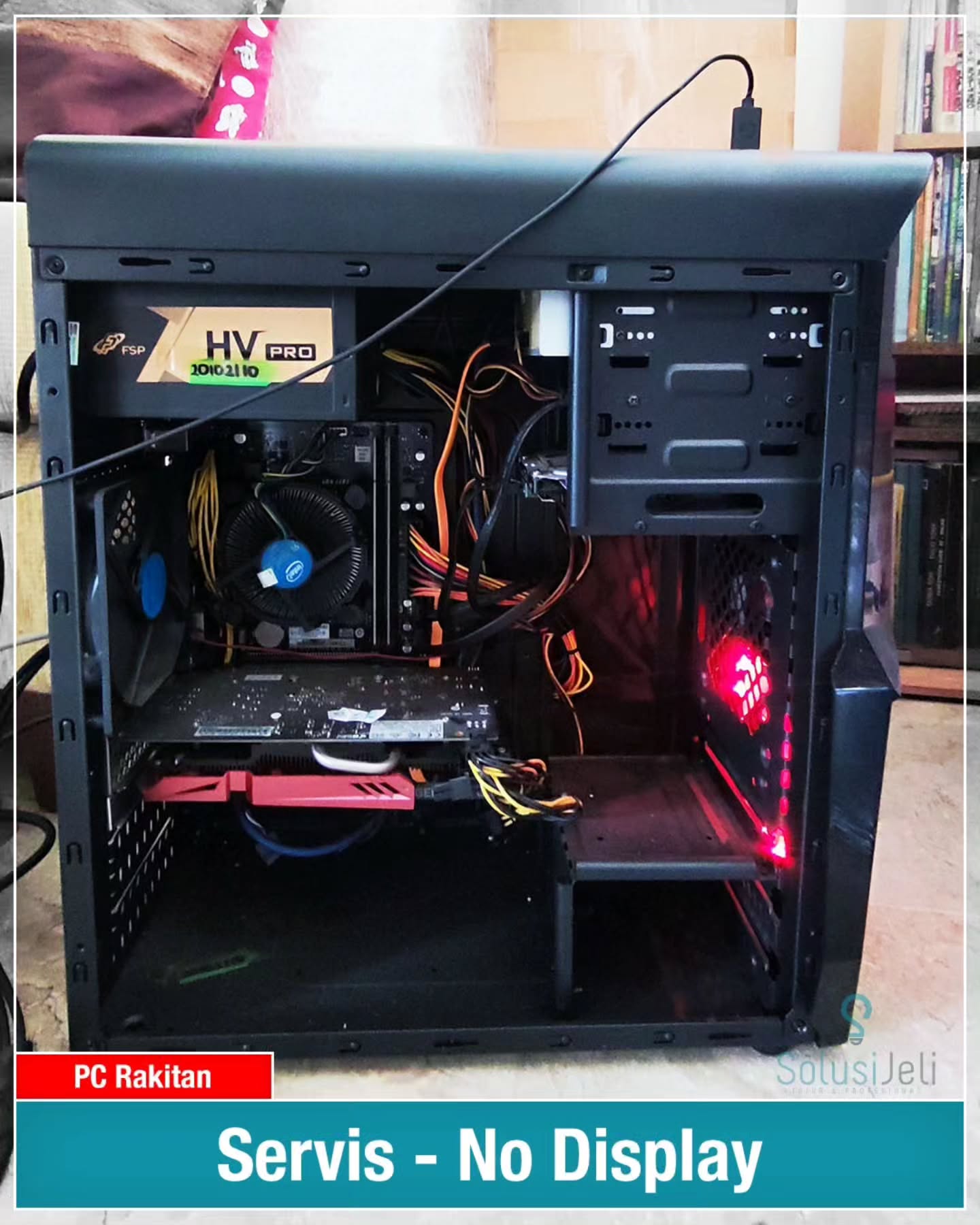 Klien punya komputer. Sempat agak lama tidak dipakai. Saat dinyalakan, tidak bisa. Tidak ada tampilan apa-apa di monitor. Tapi lampu-lampu dan kipas masih menyala. Sudah coba otak atik dan bersihkan sendiri, masih belum bisa. Akhirnya minta bantuan ke kita.
Teknisi datang ke rumah Klien di Villa Duta, Bogor. Cek dan langsung diservis. Sekarang komputer sudah menyala normal kembali. Belum ada alat yang rusak dan perlu diganti. Masih aman.
Done.
#serviskomputerbogor #serviskomputerpanggilan #jasarakitPC #rakitPCpanggilan #servislaptopbogor