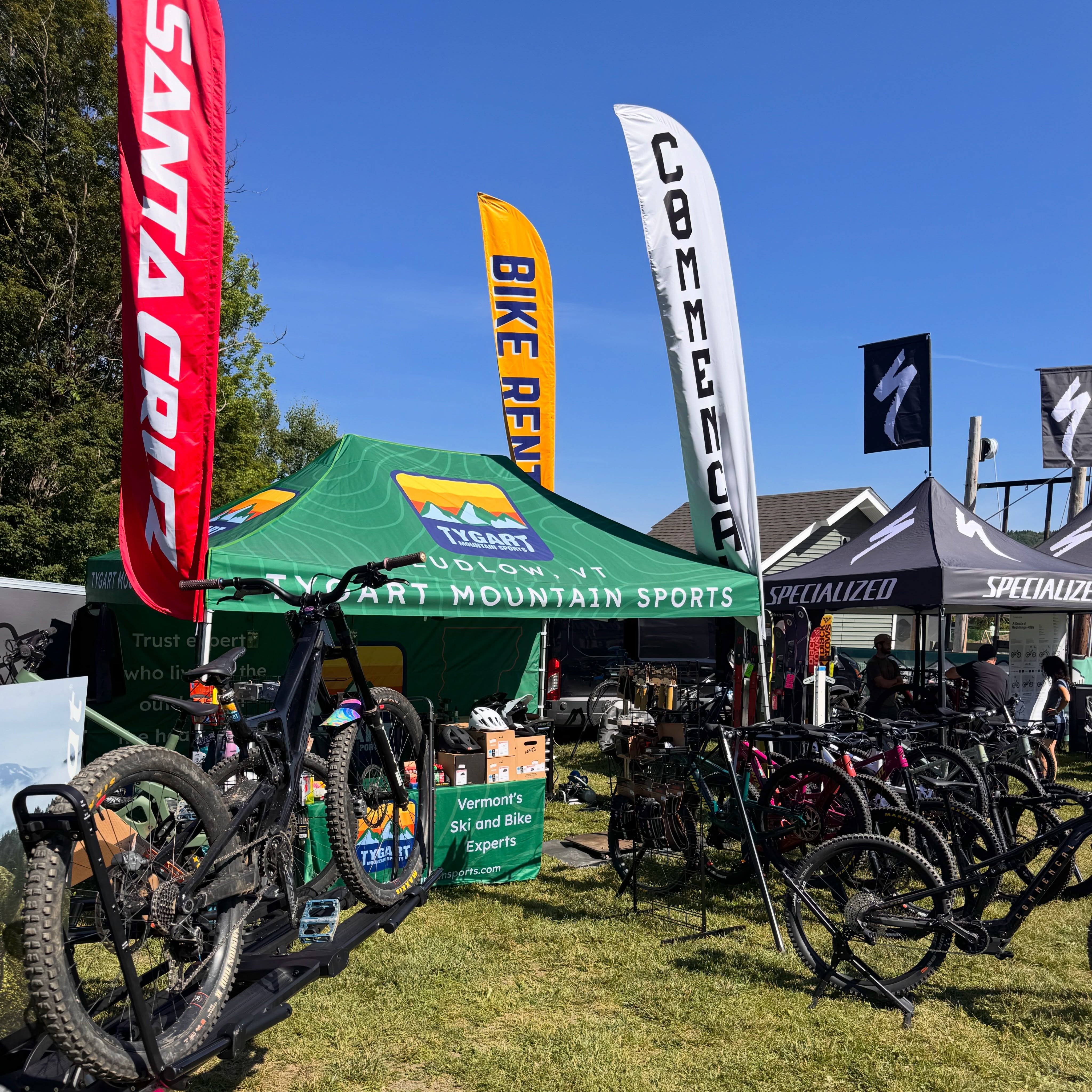 @flowstatemtbfest was an absolute blast. Tons of riding and jumping, met so many new friends, fixed what felt like 100’s of bikes for riders, sold some fresh gear, drank a few beers, listened to good music, and stayed up way too late. We CANNOT WAIT to do it again next year. Thanks for having us! #ridevt #mtb #flowstate #santacruzbikes #commencal