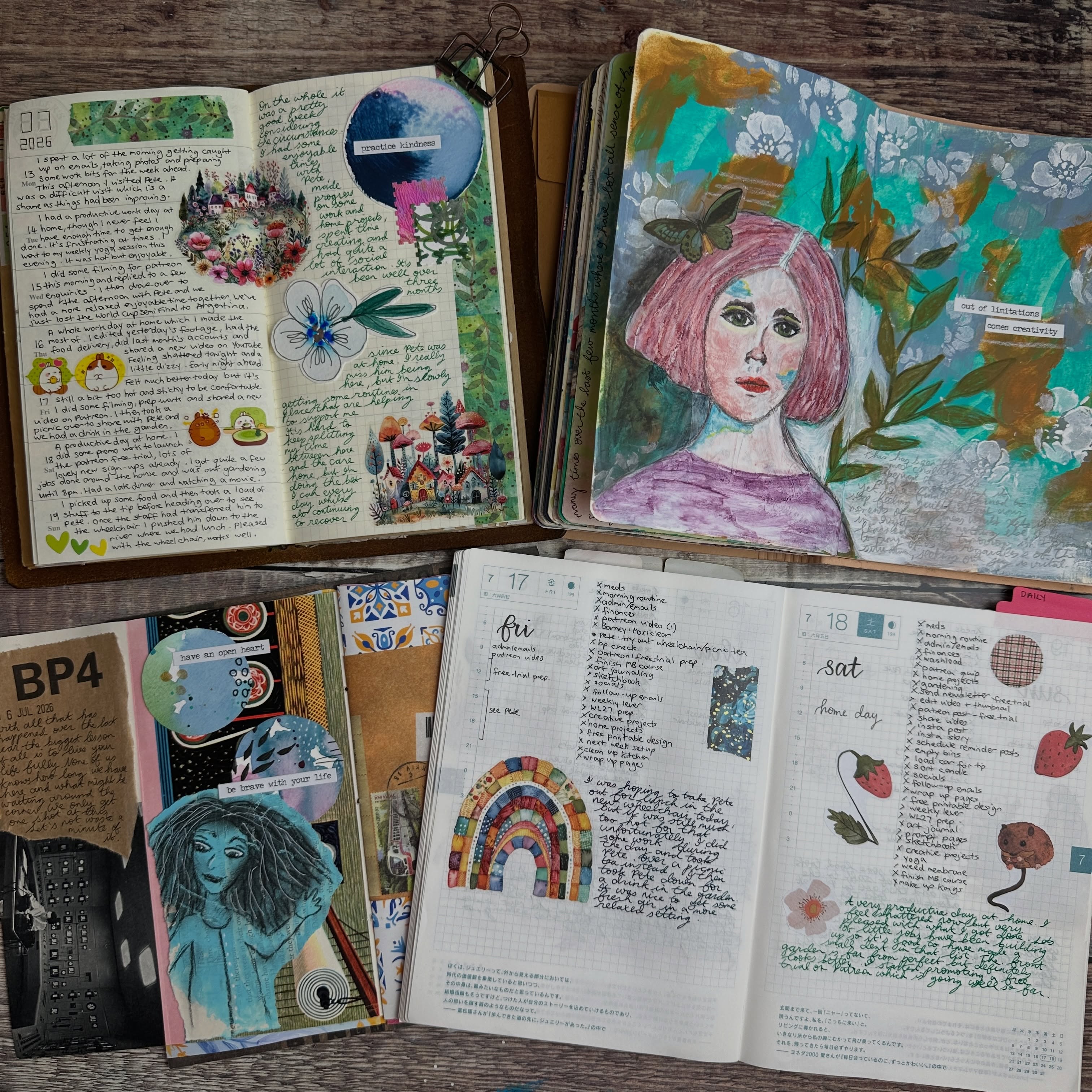 Some of my recent journal pages. I hope life is treating you kindly 🩷