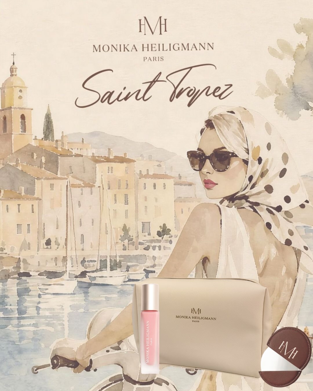 La nouveauté de l’été
Laissez-vous séduire par Saint-Tropez, la nouvelle teinte du sérum pour les lèvres Monika Heiligmann.
Une nuance lumineuse et sophistiquée qui sublime les lèvres tout en leur offrant soin, confort et éclat. Le parfait équilibre entre maquillage et soin, pour un sourire naturellement élégant tout au long de l’été.
Pour célébrer ce lancement, recevez une trousse élégante ainsi qu’un miroir Monika Heiligmann pour l’achat de votre sérum à lèvres.
Nous nous ferons un plaisir de vous conseiller avec toute l’attention que mérite votre beauté.
“ Chaque détail révèle votre élégance!”