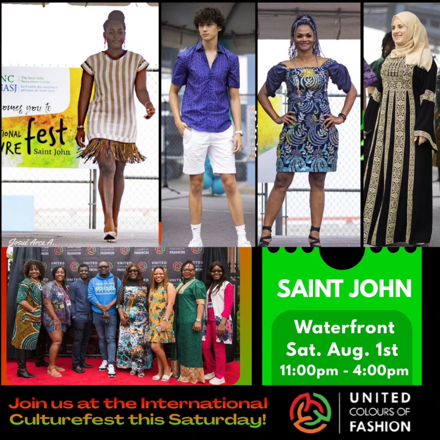 We're excited to announce that United Colours of Fashion (UCOF) will present a vibrant Fashion Showcase at the @sjnewcomerscentre International Culturefest this Saturday from 11:00 a.m. to 12:00 noon!
Our showcase celebrates the rich cultural diversity of our community by providing a dynamic platform for participants to proudly represent their countries of origin and express their cultural identities through fashion.
More than a runway event, it promotes confidence, creativity, self-expression, and meaningful community connections while highlighting the multicultural spirit that makes Saint John so special.
👗 Wearing your cultural attire to the festival? You might be invited by a member of the UCOF team to join our showcase as a Guest Cultural Model! Keep an eye out. You could become part of the celebration. No prior modelling experience required.
Come experience the beauty of cultures from around the world and celebrate fashion, diversity, and community with us.
We can't wait to see you there!
#ucof #culturefest #saintjohn #culturalfashion #celebratediversit
