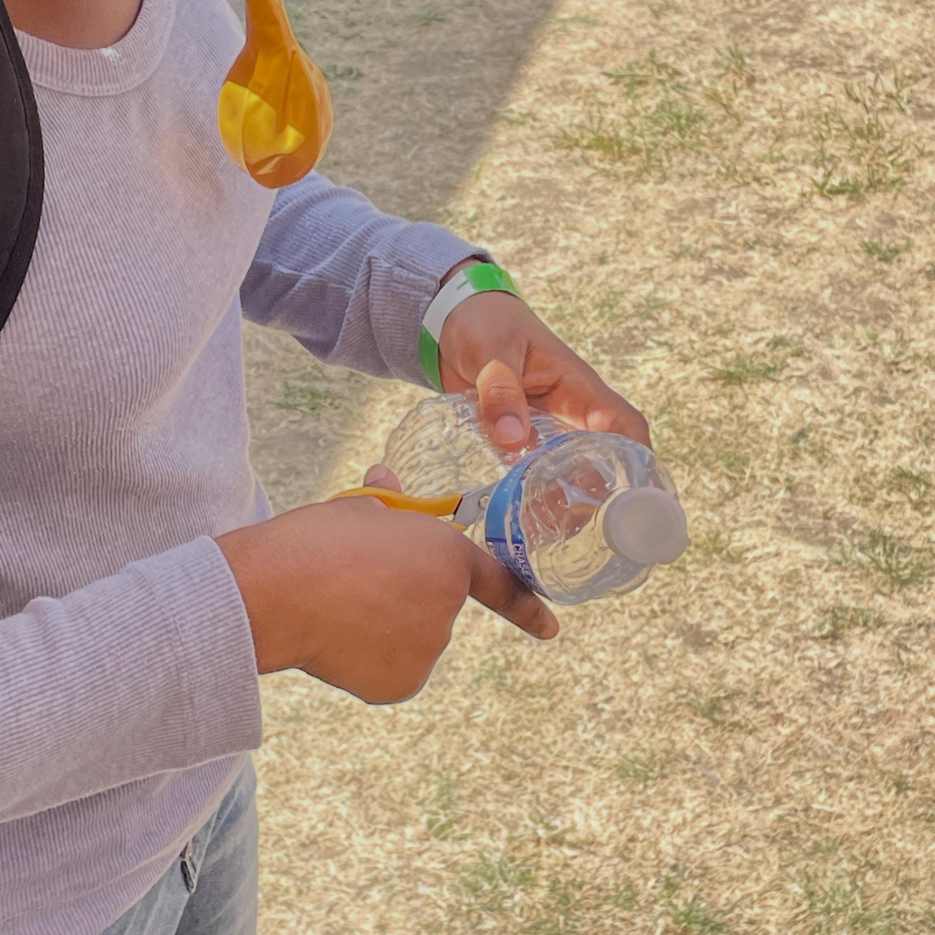 With the teens learning about managing stress today, we made DIY Stress Balls with flour and balloons!