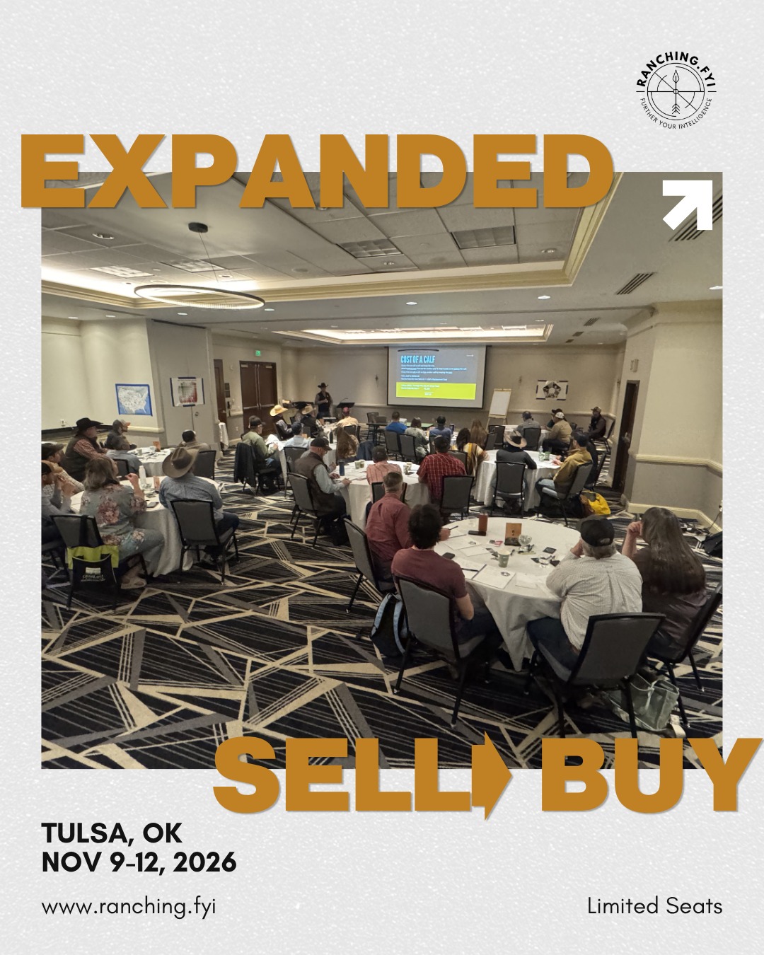 The Expanded Sell ➧Buy SIM is designed for ranchers who want to take a deeper dive into cow-calf decision-making and learn how Sell ➧Buy thinking applies long before sale day.
This isn't a repeat of the Foundation SIM.
It's an advanced working classroom where you'll explore replacement strategies, herd inventory, drought planning, cow-calf profitability, capital allocation, and the decisions that shape the long-term direction of an operation.
You'll work through more complex scenarios, challenge your assumptions, and leave with a deeper understanding of how to make Sell ➧Buy decisions across an entire ranch business—not just individual cattle.
If you've ever thought, "I understand the basics, but now I want to know how to apply this to my cow-calf operation," this room was built for you.
What's the biggest challenge facing your cow-calf operation today?
Share it in the comments. We'd love to hear what you're working through.
Reserve your seat for the Expanded Sell ➧Buy SIM and take your decision-making to the next level.
#ranchingfyi #sim2win #sellbuy #cowcalf #decisionmaking