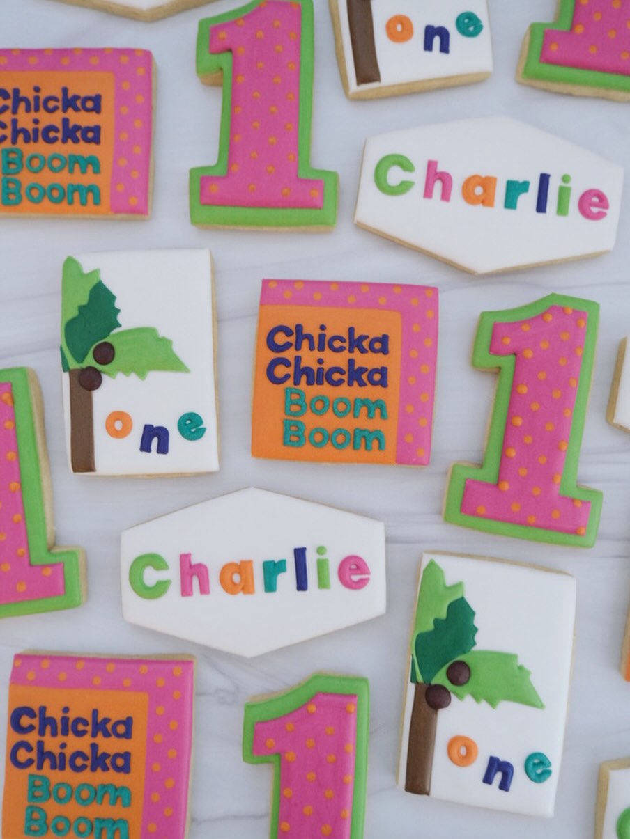 “a” told “b” and “b” told “c”, it’s a birthday party!! 🧡🌴🩷
#atlantabaker #atlantacookies #decoratedcookies #customcookies #smallbusinessatl