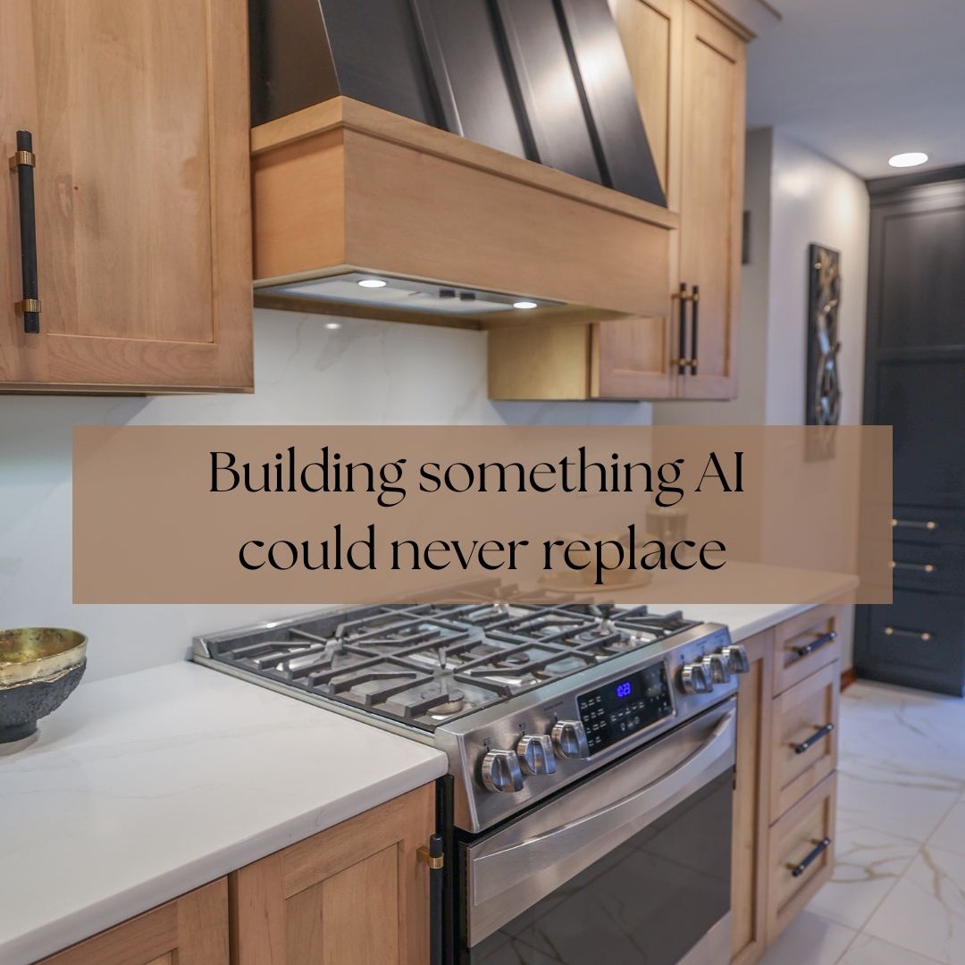 AI can generate beautiful images in seconds. But creating a space that truly works for the people who live in it? That's where experience makes all the difference.
Every custom cabinet project we design starts with listening. How do you make your morning coffee? Where do you entertain? Do you bake every weekend, or need a place to tuck away school backpacks?
Those answers shape everything—from the layout and storage solutions to the placement of your wine and coffee bar.
Then comes the artistry. Selecting finishes that complement one another, balancing painted cabinetry with warm wood tones, choosing the right shade of green for the island, and creating a space that feels timeless rather than trendy. That takes years of design knowledge, not just a prompt.
Technology is a great tool, but it can't replace the conversations, experience, and thoughtful decisions that a designer provides, turning your house into a home you'll love for years to come.
That's what custom design is all about. 🤍
#CustomCabinetry #KitchenDesign #InteriorDesign #CustomKitchen #KitchenRemodel #CabinetDesign #MadeInAmerica #IllinoisHomes #MidwestHomes #LuxuryKitchen #KitchenInspiration #HomeDesign