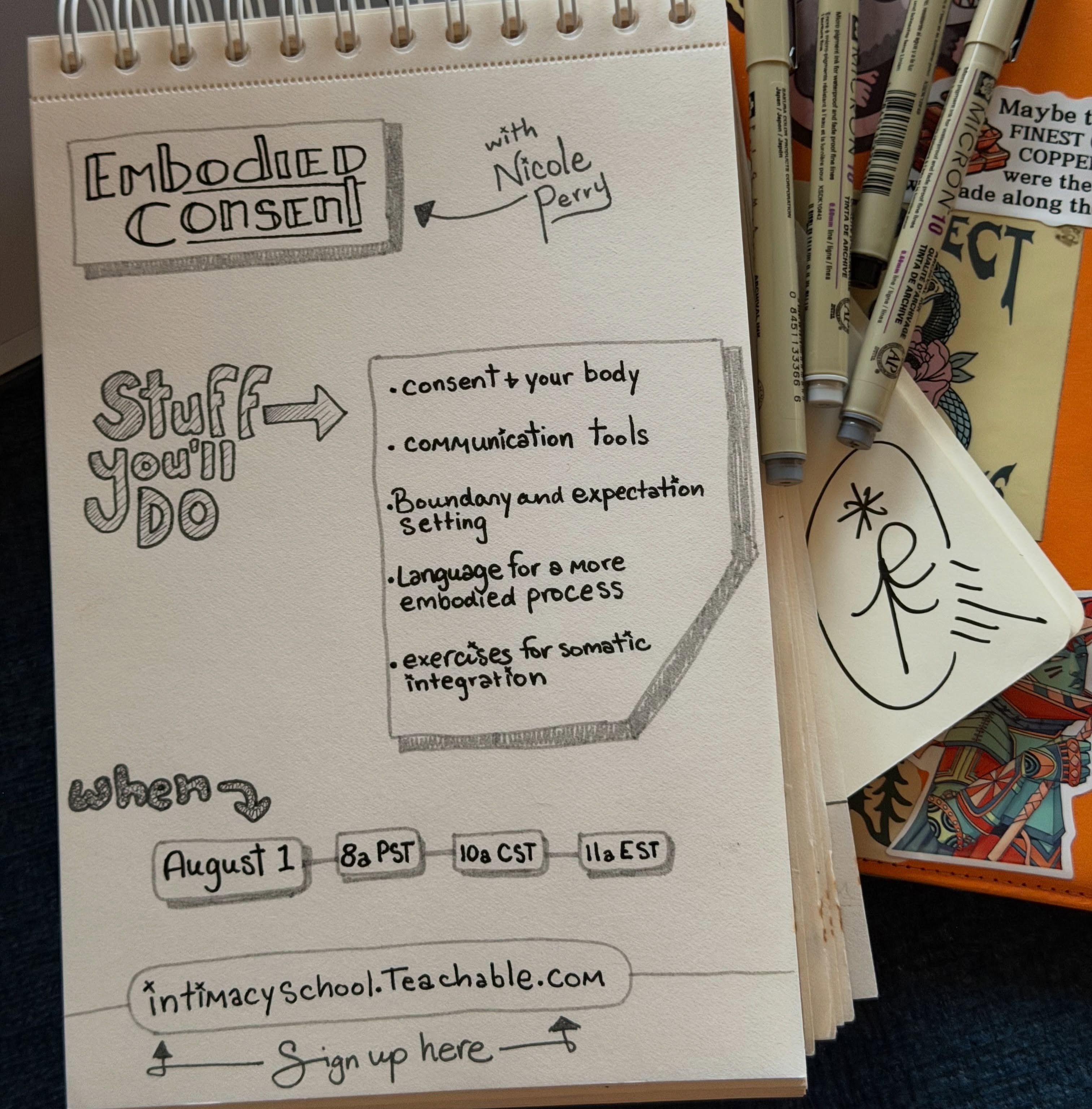 ONLINE LAB! Join Nicole Perry on August 1 for our Embodied Consent Lab. We’ll cover communication tools around setting boundaries and expectations, consent and your body, and will go through somatic exercises to begin integrating what you learn immediately! Follow the links on our page, or register at IntimacySchool.Teachable.com #intimacycoordinator #intimacydirectors #ipecintimacy #ipec #intimacyprofessionals