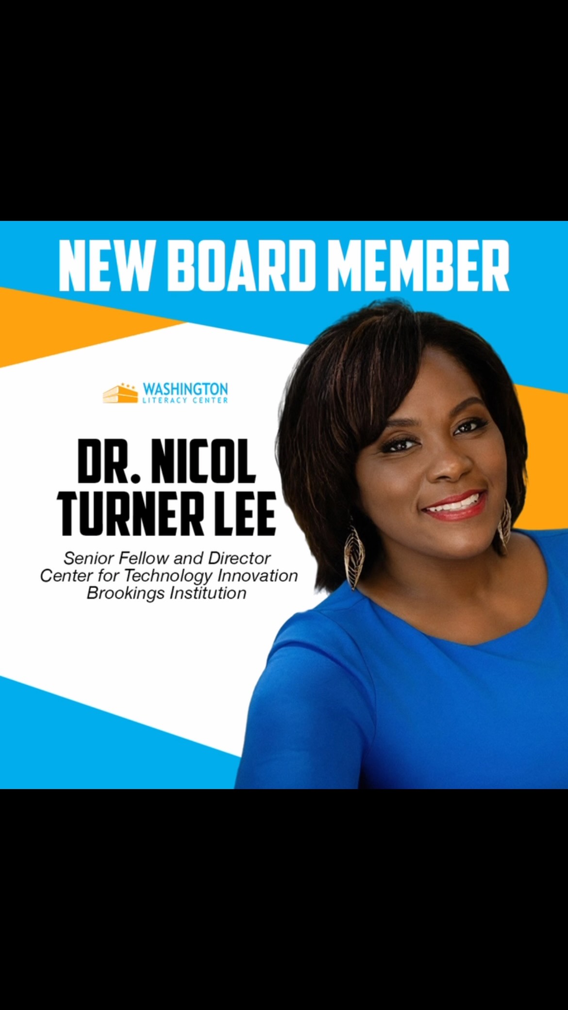 The Washington Literacy Center (WLC) today announced that Nicol Turner Lee, Ph.D., @nicollee1015 has rejoined its Board of Directors, further strengthening our organization’s leadership as we work to expand adult literacy, digital skills, and workforce opportunities across the District of Columbia. Turner Lee previously served on the WLC board until her term ended in 2018 and returns at a moment when her research on artificial intelligence and digital access for low-income communities lines up closely with WLC’s work. She is a leading AI and digital equity expert, and her work has focused on the intersection of technology, access, and social justice to advance more equitable technology access.
“We are honored that Nicol has chosen to invest her time and talent in the Washington Literacy Center,” said Jimmie Williams, @jwms3 , President & CEO of WLC. “Her guidance will help us deepen our programs, build innovative collaborations with employers and public agencies, and secure new financial support so that more DC residents can gain the skills and confidence they need to succeed.” #adultliteracy #washlit #ai #workforcedevelopment #communityempowerment