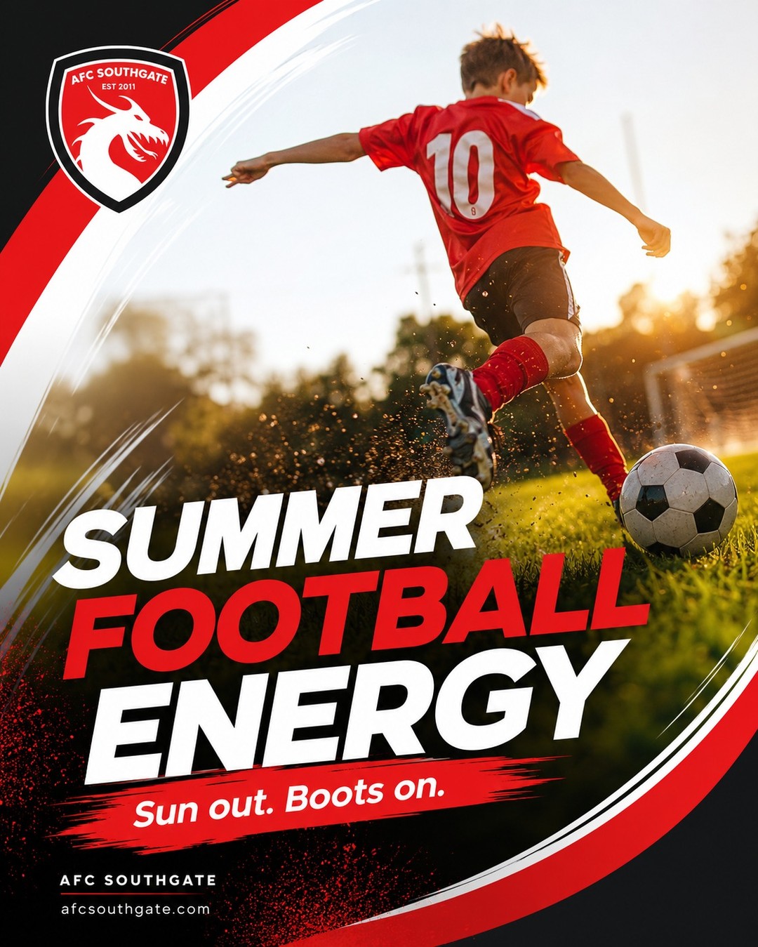 Summer football is about fresh air, movement, confidence and time away from screens. ☀️⚽
At AFC Southgate, we’re proud to give young players a place to stay active, build friendships and enjoy football in a positive environment.
Get outside.
Get moving.
Enjoy the game.
Book your free trial place now - link in bio
#AFCSouthgate #YouthFootball #GrassrootsFootball #StayActive #SummerFootball #FootballForKids