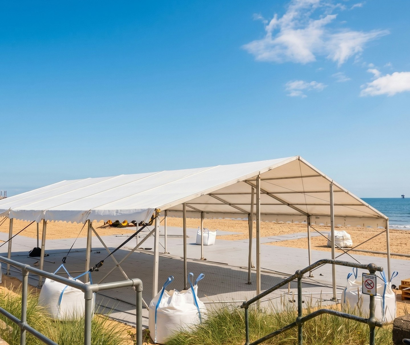 "I do like to be beside the seaside"🌊
With our marquees going up directly on the beach itself. Sand underfoot, sea breeze in the air and the gentle sound of waves rolling in alongside the clang of poles and frames.
A proper challenge for our team but an absolute joy to deliver.
We provided all of the marquees on the beach for the festival, ready to welcome thousands of visitors to one of the East Coast's most magical events.
If you've got an unusual venue, a tricky location or a festival in the planning, you'll be glad to know we like a challenge!
Talk to the team on 01638 743860 today.
#lowestoftlightfestival #lowestoft #beachevent #marqueeinstallation #marqueehire #behindthescenes #eastcoast #suffolkevents