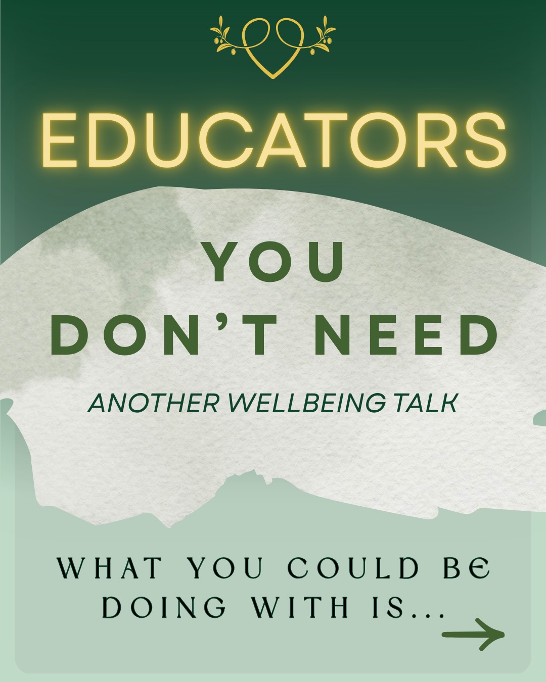 Teachers don’t need another wellbeing talk.
They need somewhere they don’t have to perform.
No icebreakers. No toxic positivity. No “just think positive.”
Just honest conversations, real evidence, and space to breathe before the school year starts.
That’s Green Heart Strong Start — at The Retreat, Palm.
Swipe through, then DM for your early bird ticket link.
#EducatorWellbeing #DubaiTeachers #PositivePsychology #StrongStart #GreenHeartWellbeing