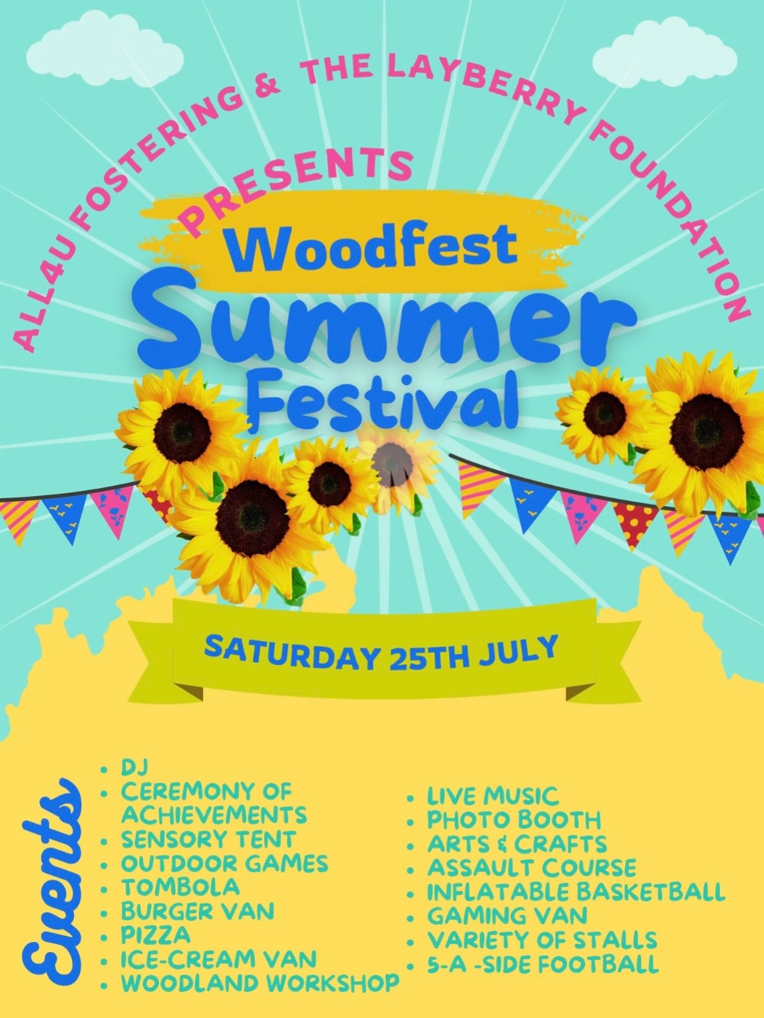 🏟️🌅ALL4U and The Layberry Foundation Festival was an absolute masterpiece this weekend!🌅🏟️
✨ Amazing company with our foster carers, staff and young people with nothing but good vibes.
🎶 The live music, DJ and fabulous people who came together to make the day so special was unmatched.
🙌 Already counting down the days until we do it all over again next year! 🥳
We’ll be giving loads of videos, pics and quotes to show how incredibly lucky we are to have this amazing family which dedicates itself to making young people’s lives better. If you think you’d like to get involved, take a look at our website or call us on : 0800 9175754.