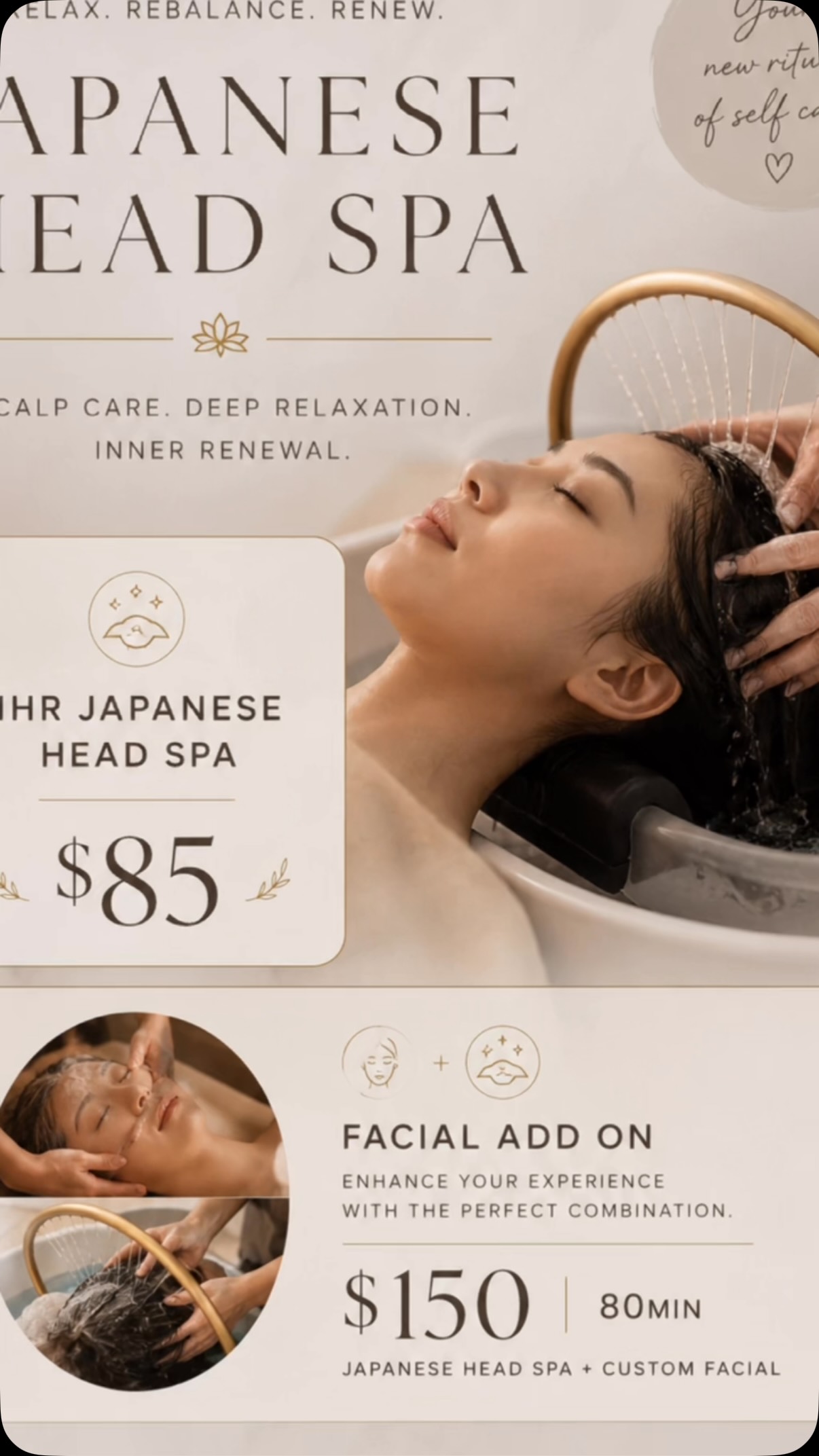 ✨Japanese Head Spa now at Wildflower ✨ 60min head treatment $85 add a facial for 80min for $150! Come get your today!✨💕#wildflower #salon #sonomacounty #cotati #supportlocal