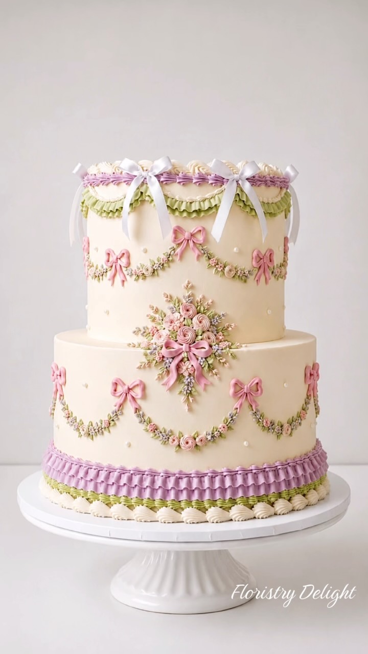 Barbie theme all buttercream cake!
#cakedecorating #torontocakes #vintagecake #reels #weddingcakes