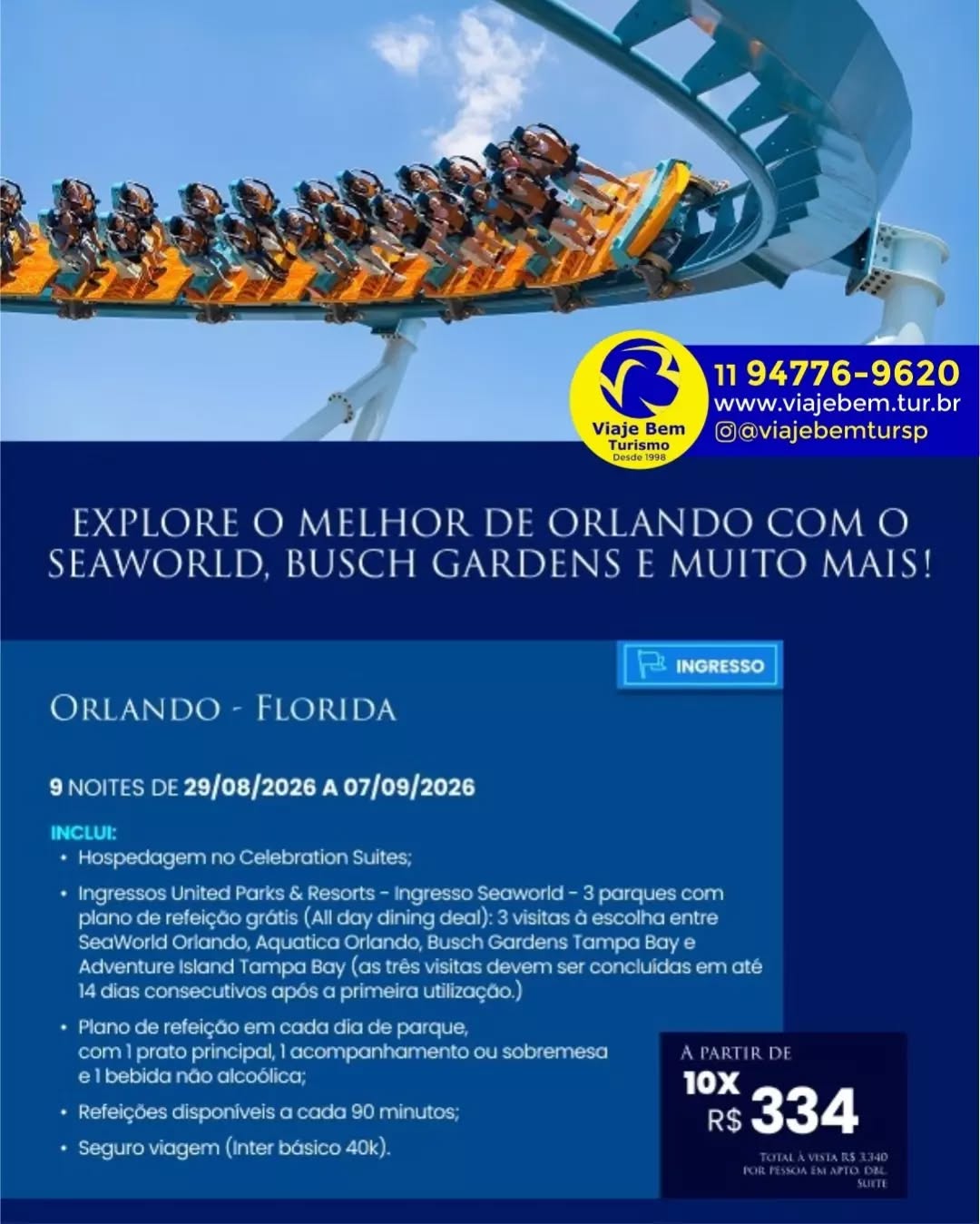 Explore o melhor de Orlando com a Viaje Bem !