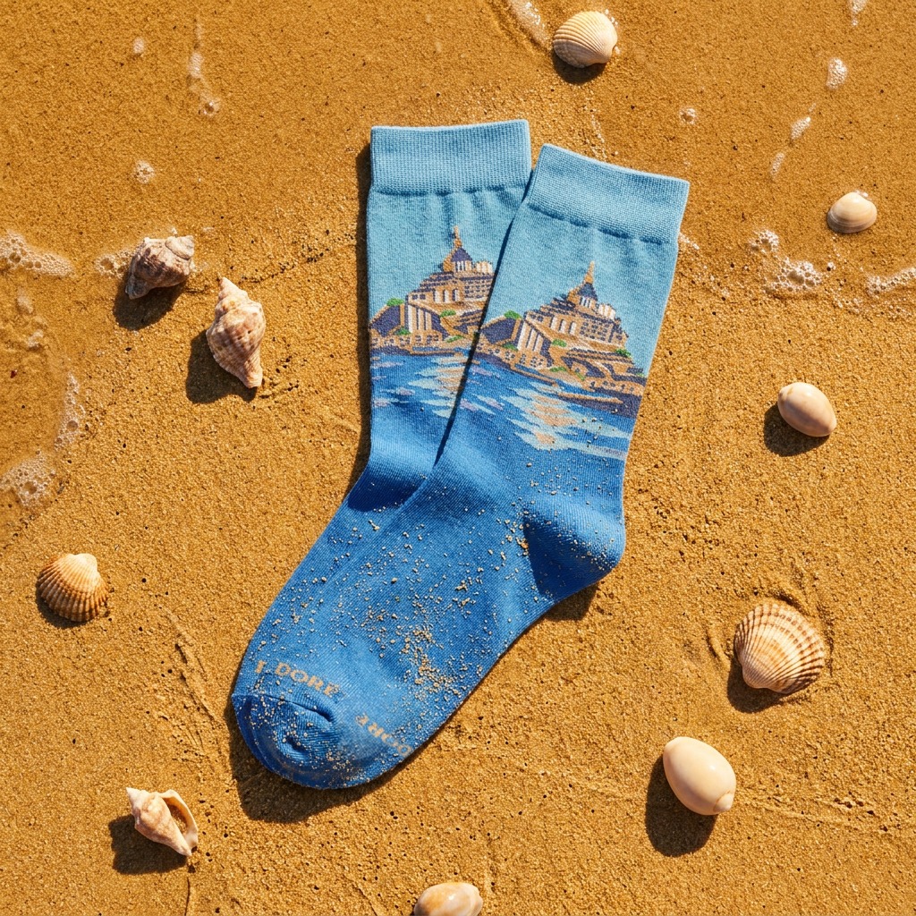 Une icône à porter 🏰
Cette chaussette inspirée du paysage du Mont-Saint-Michel transforme l’un des lieux les plus fascinants de France en un détail unique et raffiné.
#doredore#goldgold