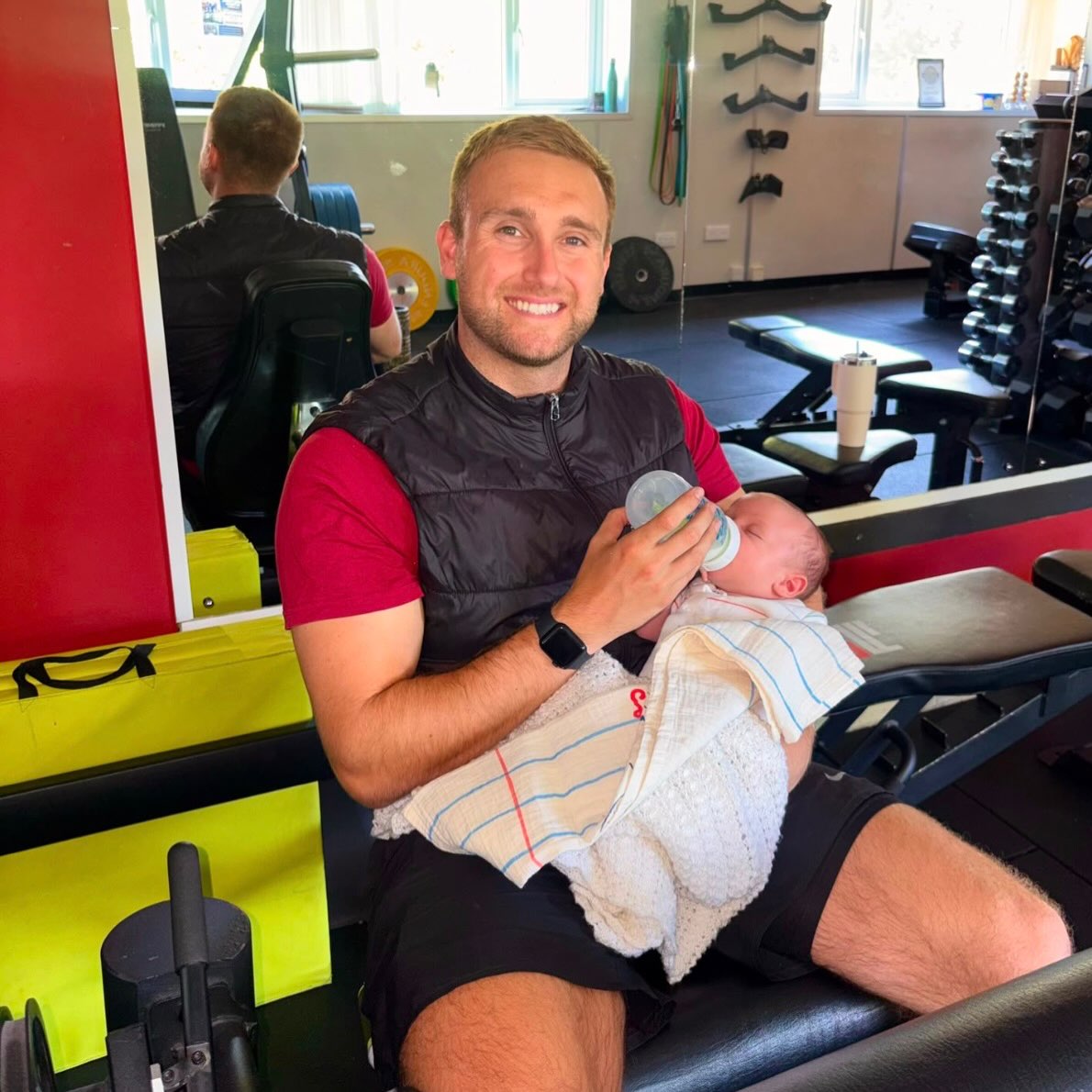 The newest member of Castle Fitness 💪👶
Meet Alfie – our newest recruit.
He’s currently trialling the facilities, demanding bottle service every few hours, and hasn’t quite mastered his first squat yet… but we’re optimistic.
On a more serious note, becoming a dad has been the greatest achievement of my life. Nothing has changed my perspective more. It makes the early mornings, long days and building this business feel even more worthwhile, knowing who I’m doing it all for.
I can’t wait to watch him grow up and pay visits here often. Hopefully he’ll develop the same love for health, fitness and helping others.