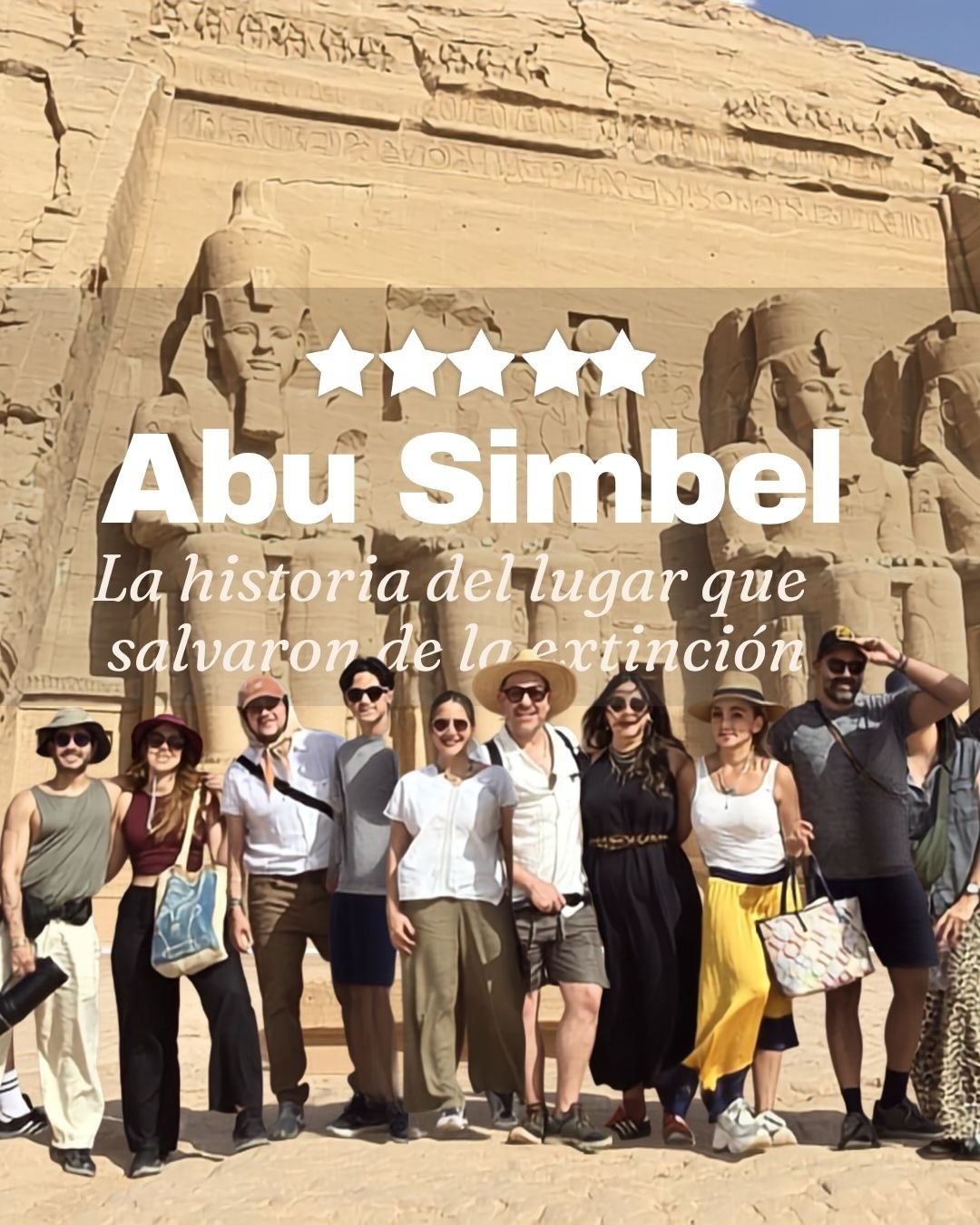 Abu Simbel casi no llega hasta nuestros días. 🏛️
En 1960, este templo estaba condenado a desaparecer bajo las aguas de la Presa de Asuán. La UNESCO organizó uno de los rescates de ingeniería más impresionantes de la historia: cortaron el templo completo en más de 1,000 bloques y lo reconstruyeron 65 metros más arriba, piedra por piedra.
Hoy puedes pararte frente a él como si nunca hubiera estado en peligro — y nosotros ya sabemos exactamente cómo llevarte ahí sin que tengas que organizar nada.
Desliza para conocer la historia completa → 👉
¿Ya conocías esta historia? Cuéntanos en los comentarios 👇
Escríbenos y arma tu viaje a Egipto con nosotros — link en bio.