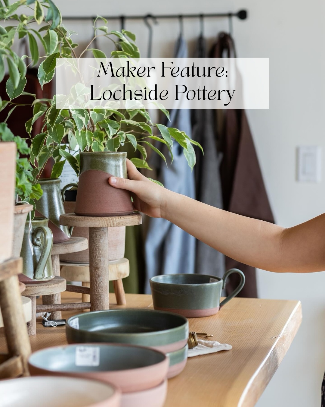 Feature: Lochside Pottery @lochsidepottery
Handmade by Katie in Metchosin, less than 30 minutes from us, Lochside Pottery pieces are beautiful, functional, and something we’re so happy to always have in the shop.
We love that her ceramics are so distinctly “Lochside,” but the glazes work beautifully together. They’re timeless pieces that fit into so many homes and pottery collections.
Come in and browse the Lochside Pottery pieces we have in stock right now.
