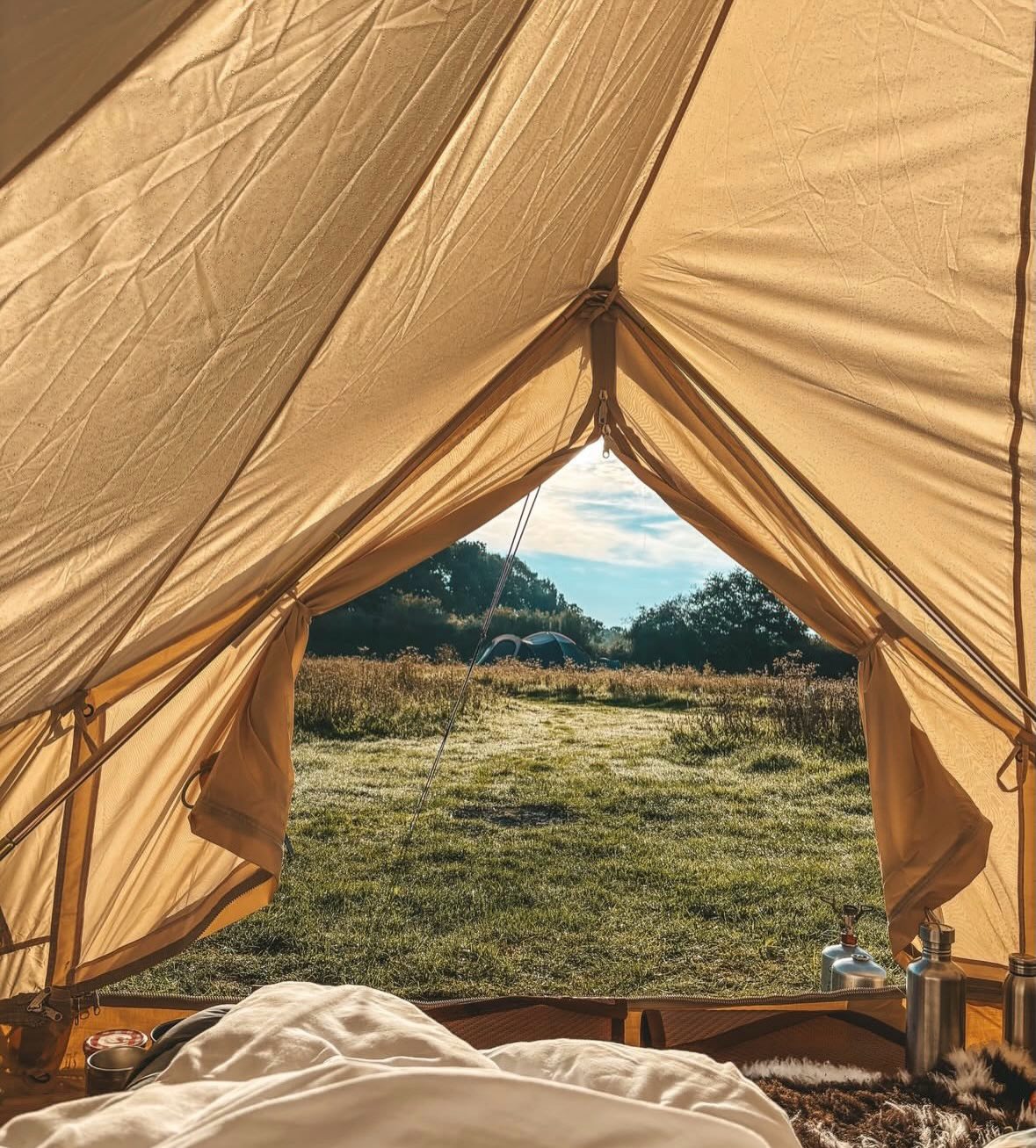 SUMMER YOGA CAMP 🏕️🧘
with Rebecca Oura
Knepp Estate & The Yoga Garden
28th - 30th August 2026 - 2 Nights
Come and spend the whole weekend in nature’s spa, practising yoga in the yurt at the Yoga Garden and camping under the stars at Knepp Safari 🏕️
Settling and grounding, resting in nature, a whole weekend of yoga, meditation, walking, sauna and wild swimming.
This nuturing weekend includes two nights’ camping with access to the fabulous campsite facilities, inspirational nutritious meals and refreshments, six sessions of yoga and meditation in the beautiful yurt at the Yoga Garden, an evening soundbath and a morning sauna. Just bring your tent and bedding!