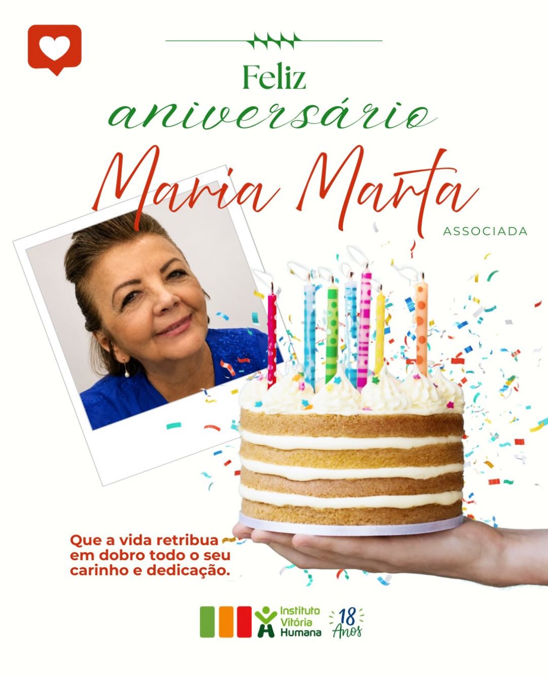 Hoje celebramos a vida e a alegria de quem caminha ao nosso lado!
Fazer parte de uma instituição que acolhe crianças e adolescentes é cuidar do futuro com afeto, dedicação e esperança.
A sua presença e o seu apoio fazem toda a diferença na construção de um espaço seguro e cheio de amor para cada um deles.
Desejamos muita saúde, paz, conquistas e momentos felizes.
Receba nosso carinho e gratidão.
#institutovitoriahumana #ivh #parabéns #vitoriadesantoantao