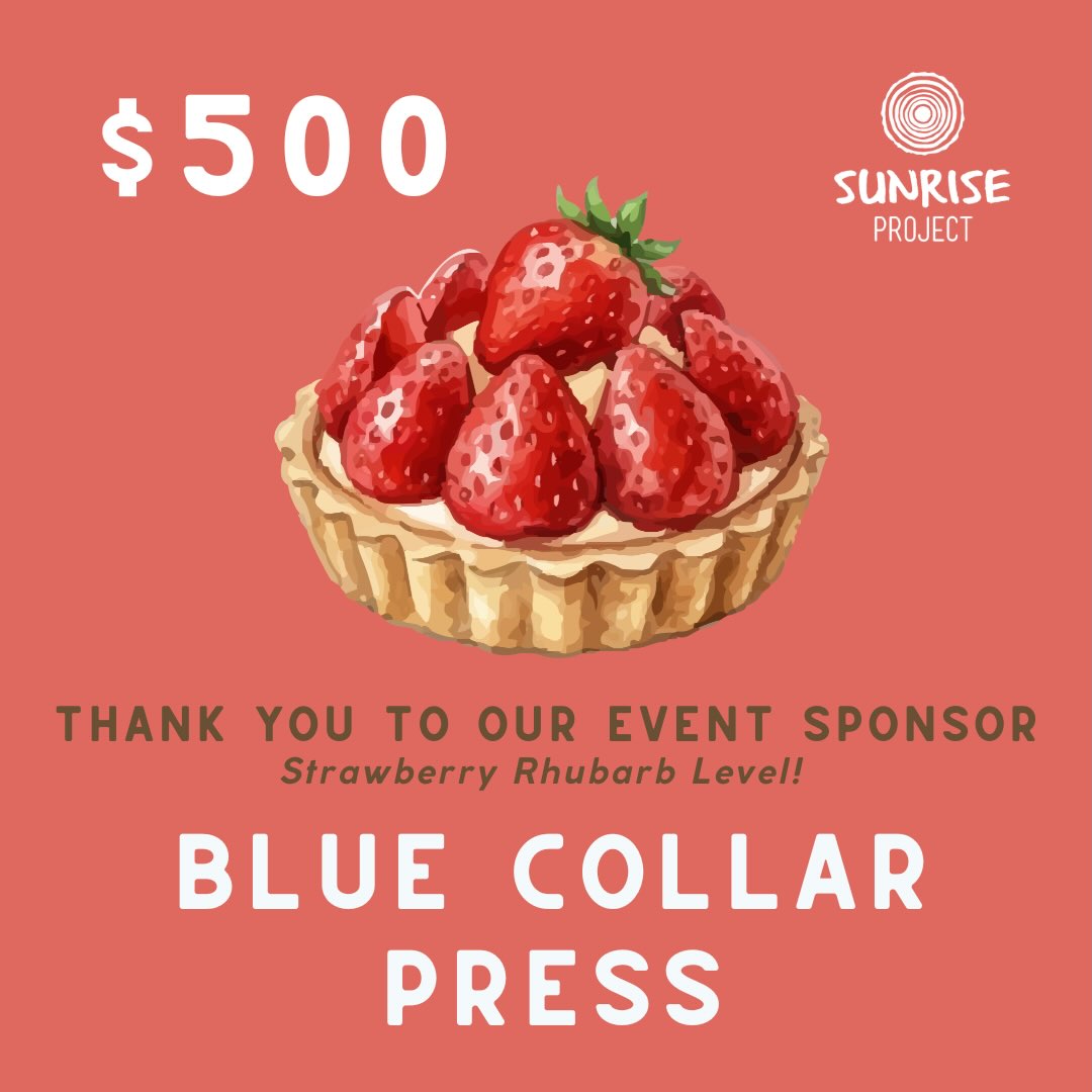 We are busy planning our 12th Annual Pie Auction fundraiser: Sept 26, 12-3pm at Lyons Park in North Lawrence!
It is a joy to recognize our event sponsors! Sponsors help us keep this event free and open to all! Our community comes together to enjoy good food, drinks, pie by the slice, activities and connection!
Our first event sponsor is at the Strawberry Rhubarb Level 🍓 *$500*!! Thank you Blue Collar Press! @bluecollarpress ❣️🥧
Link in bio if you would like to join Blue Collar to become one of our community partners 💗