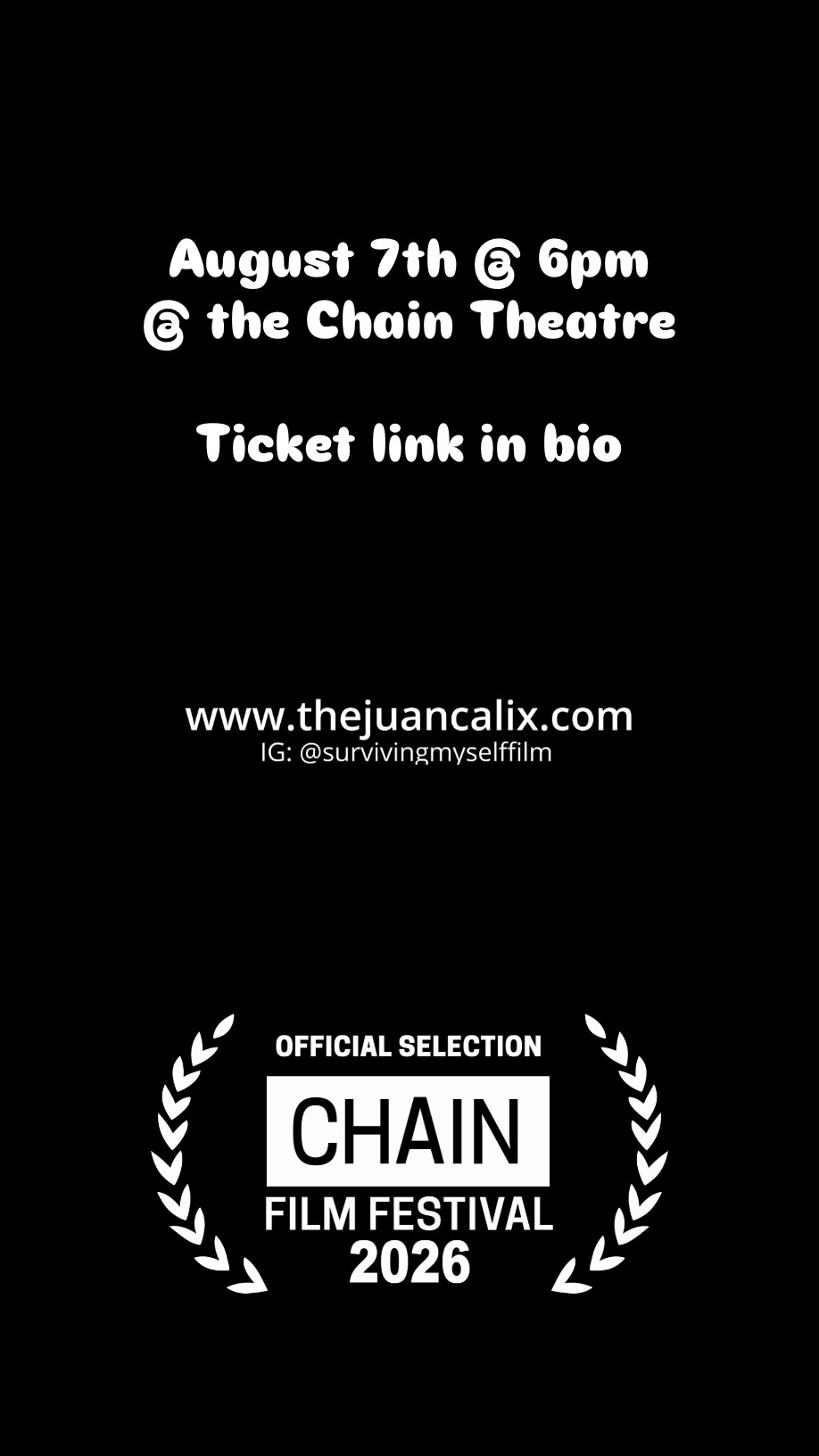 My directorial debut (Part I of a series of short films I’m creating about my experiences with addiction, relationships, and recovery) is making its New York City debut at the Chain Film Festival August 7th, at 6pm.
(Tickets in bio)
Huge honor, I’m hugely excited, and hope all who can make it do. The Chain Film Festival is known for their fruitful talk back sessions after screening. I’m in a block with several other brilliant shorts. I’m so excited for this, thank you @chainfilmfest !
#survivingmyselffilm #chainfilmfestival #lgbtqstories #sobernotboring
(For my fellow addicts out there, I would love for y’all to see this, just know there is drug use and drug paraphernalia in the film, could be triggering.)