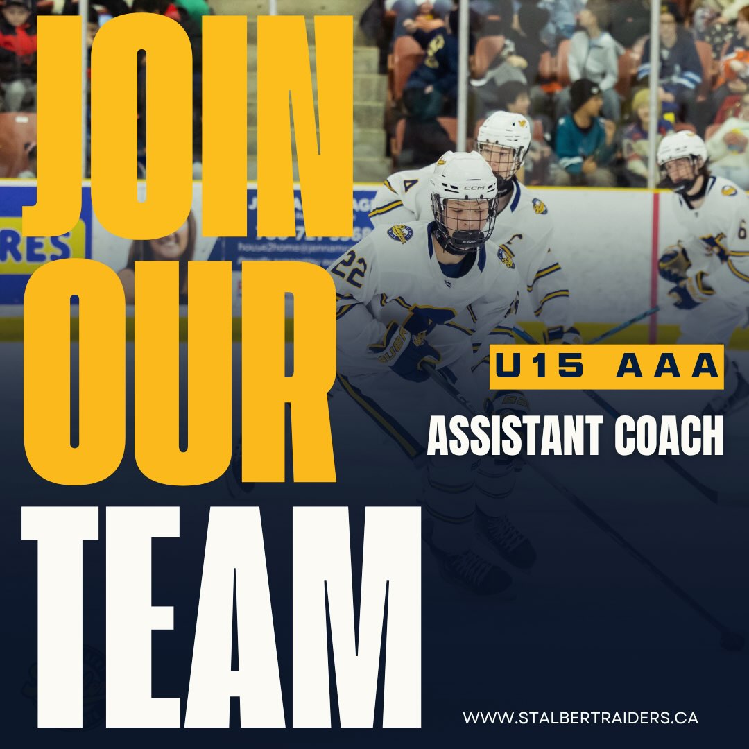 Our U15 AAA Sabres @raiders.sabres coaching staff is almost complete - we’re looking for one final Assistant Coach to join the team.
Interested? We’d love to hear from you.
More info - link in bio