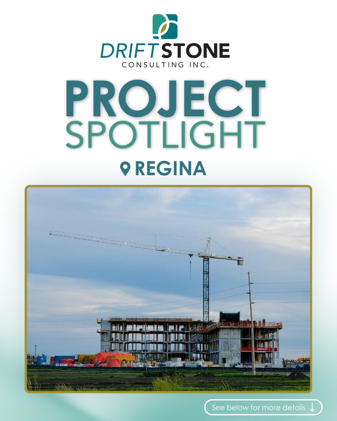 ✨ Project Spotlight
We're proud to be providing structural inspection services throughout construction of this cast-in-place concrete structure.
This multi-storey facility is taking shape and will soon be Regina's newest long-term care home!