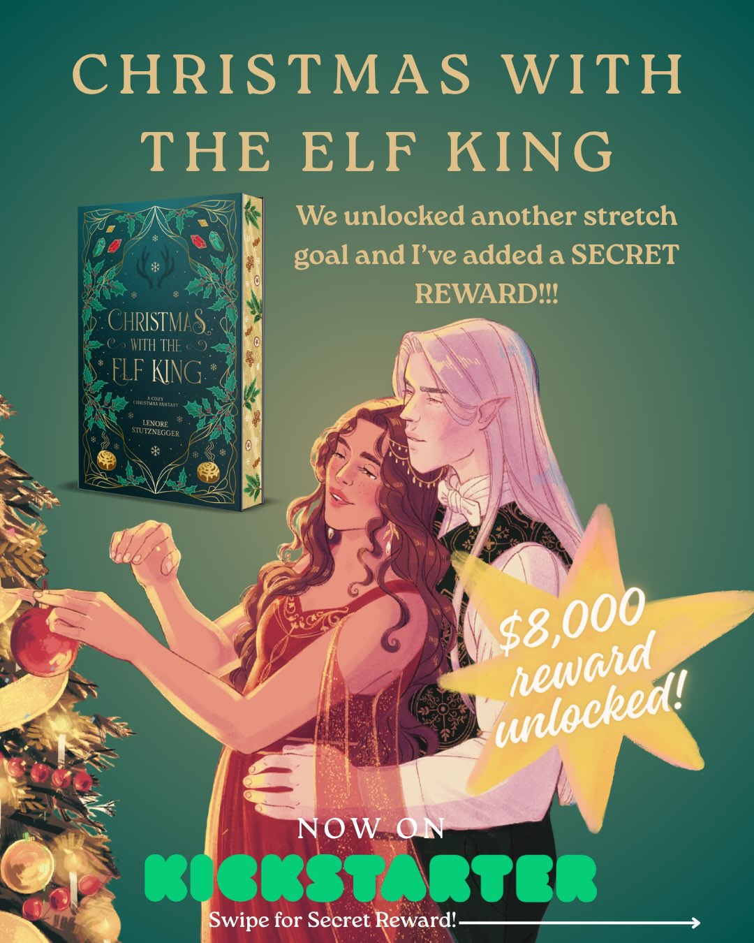 🎉 We did it! We officially unlocked Tier 2, which means every eligible backer will receive our 3 Short Stories eBook!
And because the support has been so incredible, I decided to add a secret reward… 🤫 I’m extending the Early Bird Special for a little longer!
Thank you for helping make this Kickstarter such an amazing success. Let’s keep the momentum going! 🚀
🔗 in bio!!!
Cover art by @selkkiedesigns
Illustrations by @themoonborn.illustrations
#cozyfantasy #holidayromance #kickstarterbook #holidayromancebooks #fantasyromancebooks