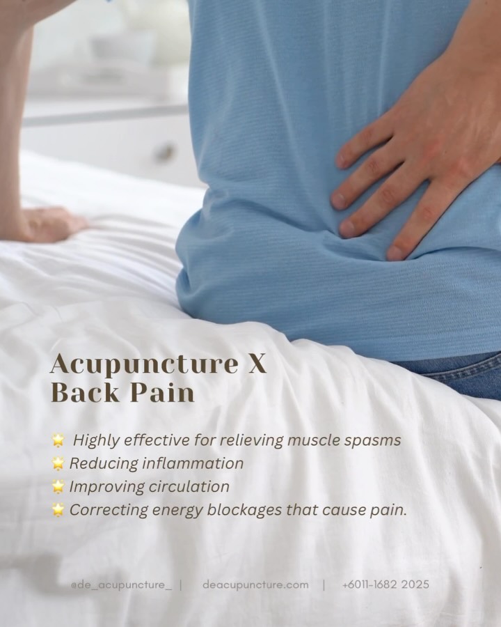 STOP living life with a painful “old-man back”! 👴👵
If you stay glued to your chair all day 💻, or even overdo it at the gym🏋️♀️, you know that back pain is NOT fun.
Many people just pop painkillers or rub some cream, but the pain always comes back, right? 🤦♀️
That’s because painkillers only mask the problem. They don’t fix the root cause of the pain!
Here’s why Acupuncture for back pain is a game changer:
❇️Targeted Relief:
Needles are placed exactly where the ‘Qi’ is blocked—the true source of your pain. 🎯
❇️Promotes Healing:
It boosts blood flow to the injured area, helping your body repair itself naturally. 🩸
❇️Long-Term Solution:
We treat the pattern causing the pain, not just the symptom. Bye-bye recurring pain! 👋
Have you tried acupuncture before and felt less pain immediately? Tell us your experience in the comments! 👇
Don’t settle for temporary relief! Stop relying on Panadol or painful rubs. Consult our qualified TCM practitioners at 医心医意中医坊 De Acupuncture x Herbs Centre (USJ area) first.
We’ll find the specific root cause (is it Qi stagnation? Dampness? Kidney deficiency?) and tailor a treatment just for you.
Ready to sit, stand, and move pain-free? Click the link in our bio to book your consultation today! 💖
#Acupuncture #BackPainRelief #TCM #PainFreeLiving #SubangJaya
