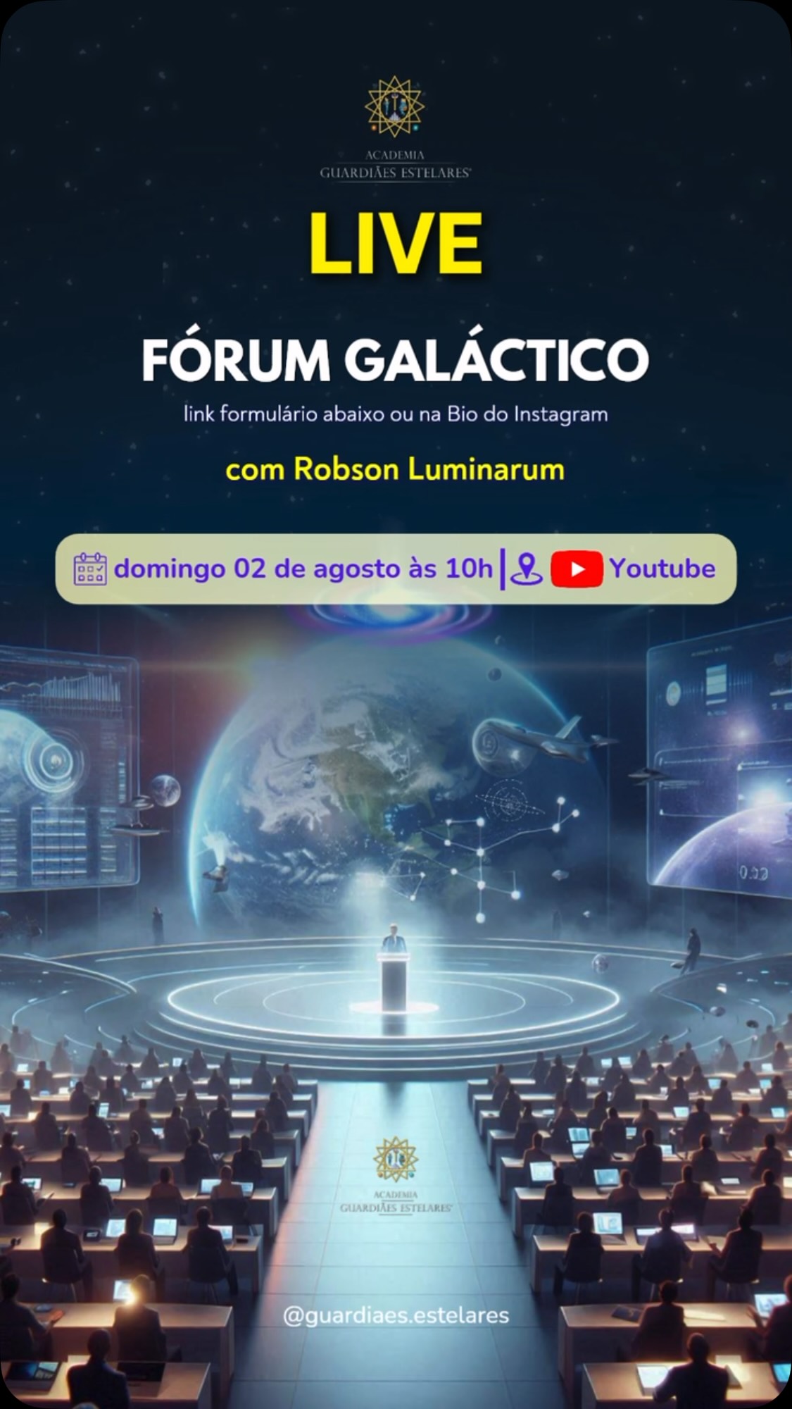 🪔FÓRUM GALÁCTICO‼️
O Fórum Galáctico é um espaço dedicado a responder ao vivo as perguntas, dúvidas e questionamentos das Sementes Estelares, Almas Peregrinas na Terra!
Aquela pergunta que você sempre quis fazer. Aquele questionamento que fica ecoando dentro de você e ninguém soube responder. Sobre os sonhos, sobre o corpo, sobre a consciência, sobre o que for. Se desperta sua necessidade de resposta, é para isso.
E muitas vezes a sua pergunta é também a pergunta de alguém que ainda não teve coragem de fazer.
Irei acolher o maior número possível no dia.
Deixe fluir. Escreva o que vier. Este é um espaço seguro para perguntar sem medo.
⏳02/08/2026 | Dali 8 da Lua 1 às 10h🇧🇷
Acesse o LINK NA BIO!
Bençãos!