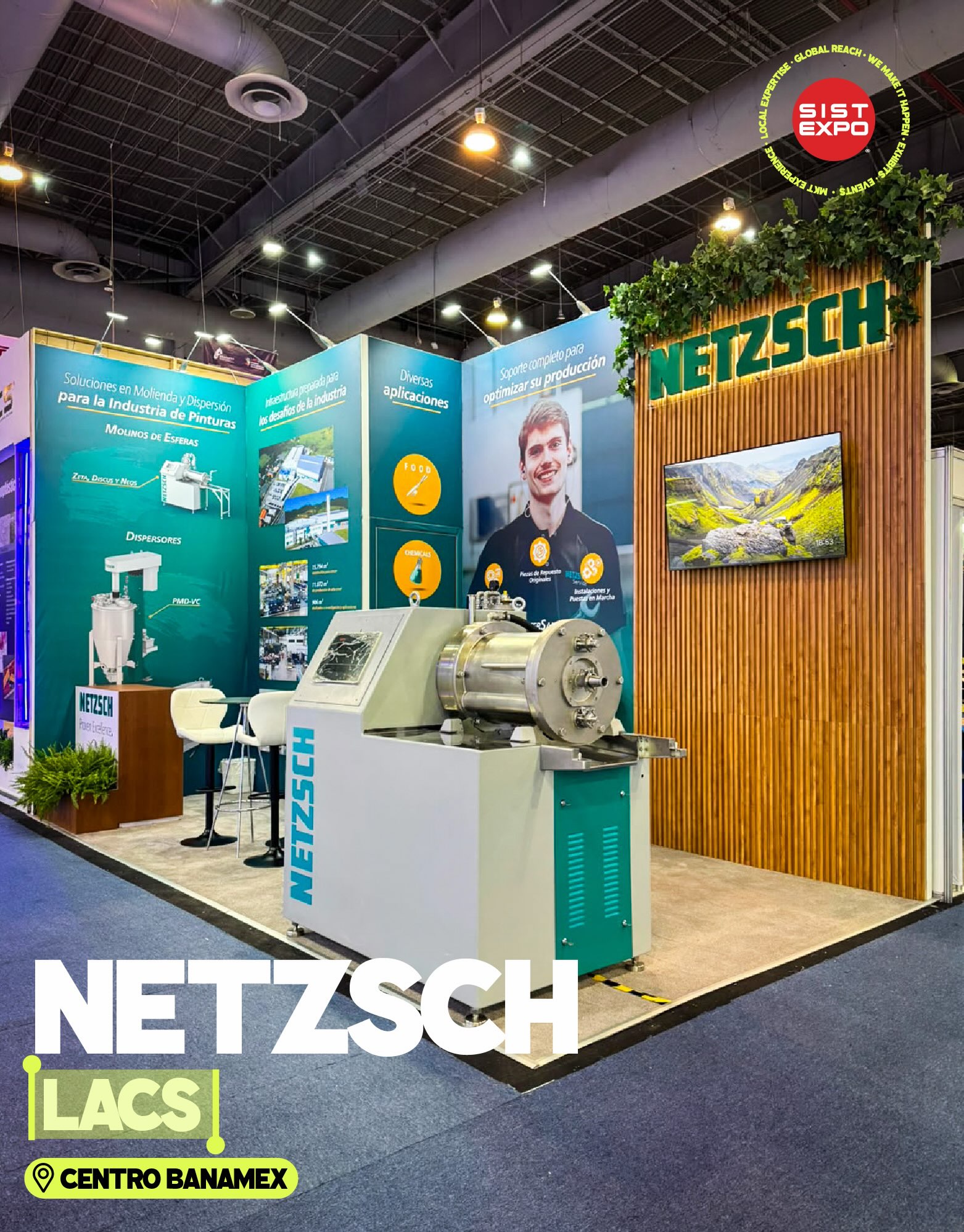 For LACS 2026 at Centro Citibanamex, we designed and built a space that combines natural textures, bold branding, and a functional layout to create meaningful conversations on the show floor.
Every detail was planned with one goal:
Create an environment where innovation stands out.
Thank you to NETZSCH for trusting us to bring your brand to life.
Design. Production. Installation.
We make it happen.
#TradeShowDesign #ExhibitionDesign #BoothDesign #ExpoMexico