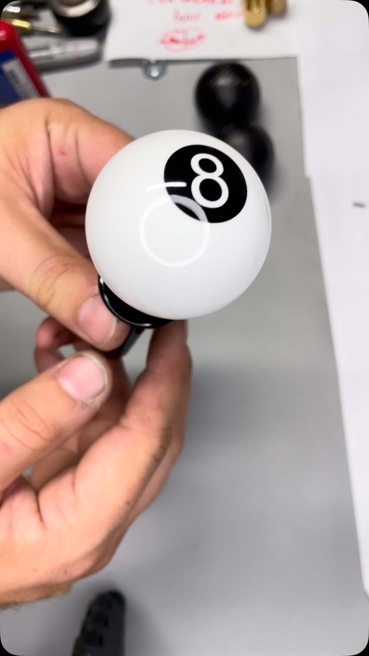 Im back in Full scale operation.
I’m working on restructuring the operation to increase production time. Im able to stock some raw material, raw products and painted shift knob to speedup the delivery time.
Say Hi and good luck! #wmgarage #shiftknob #custom #shifter #whitemadness